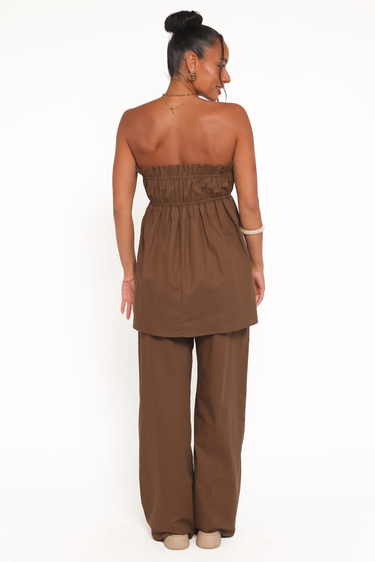 Ember Cotton Pants in Brown – view 4 of 8