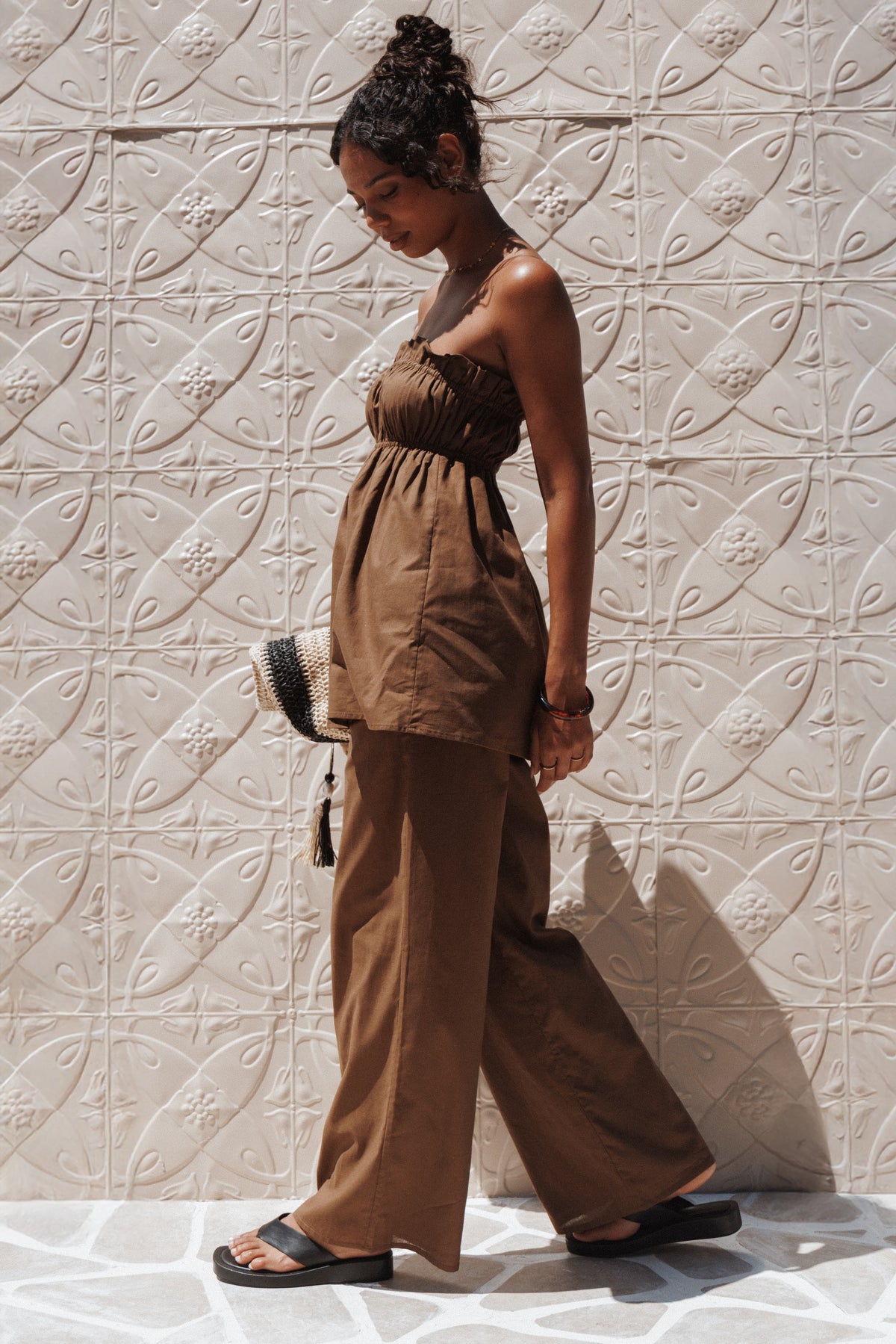 Ember Cotton Pants in Brown – view 8 of 8