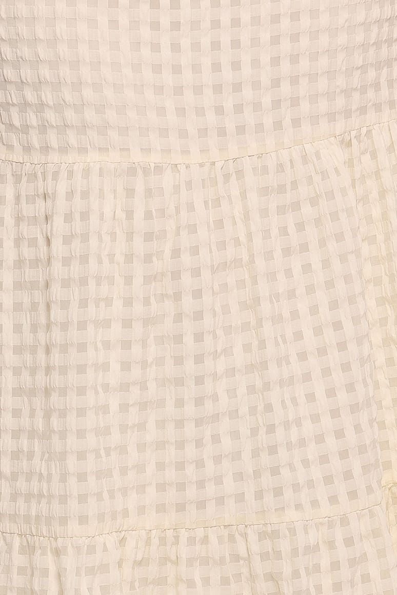 Farica Gingham Midi Skirt in Cream – view 6 of 6