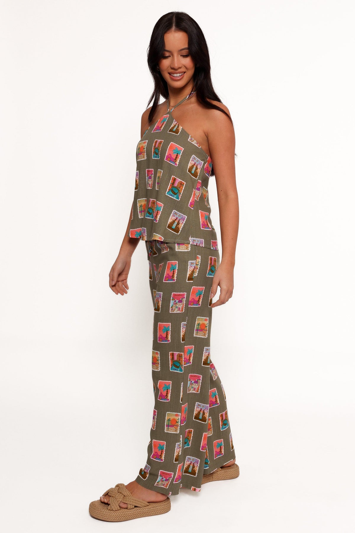 Hana Pants in Olive Print – view 5 of 9