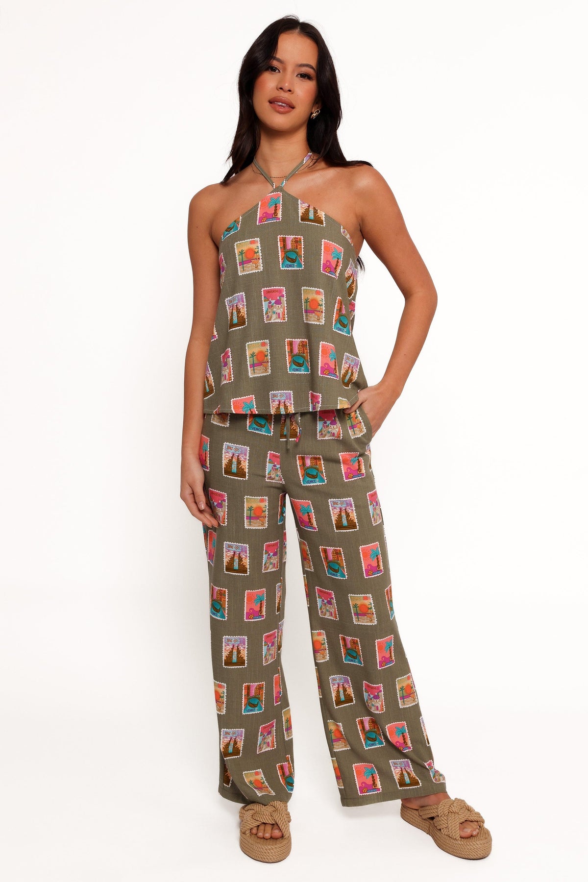 Hana Pants in Olive Print – view 4 of 9
