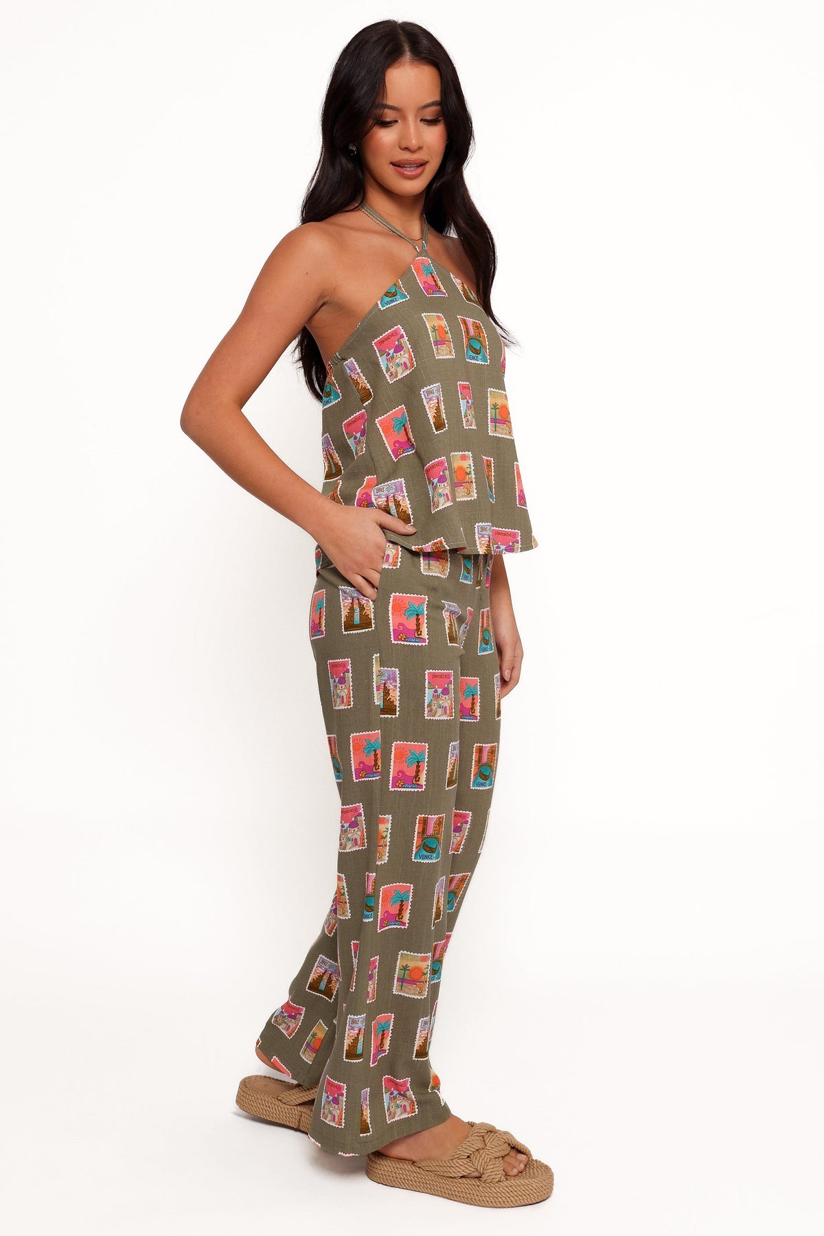 Hana Pants in Olive Print – view 7 of 9