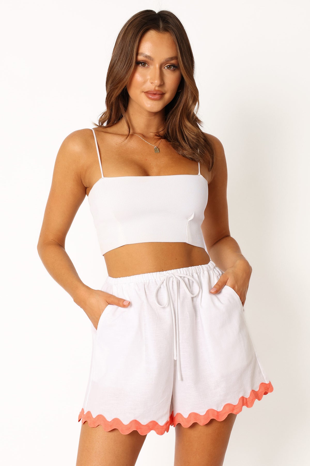 Harry Shorts in White/Melon – view 2 of 10