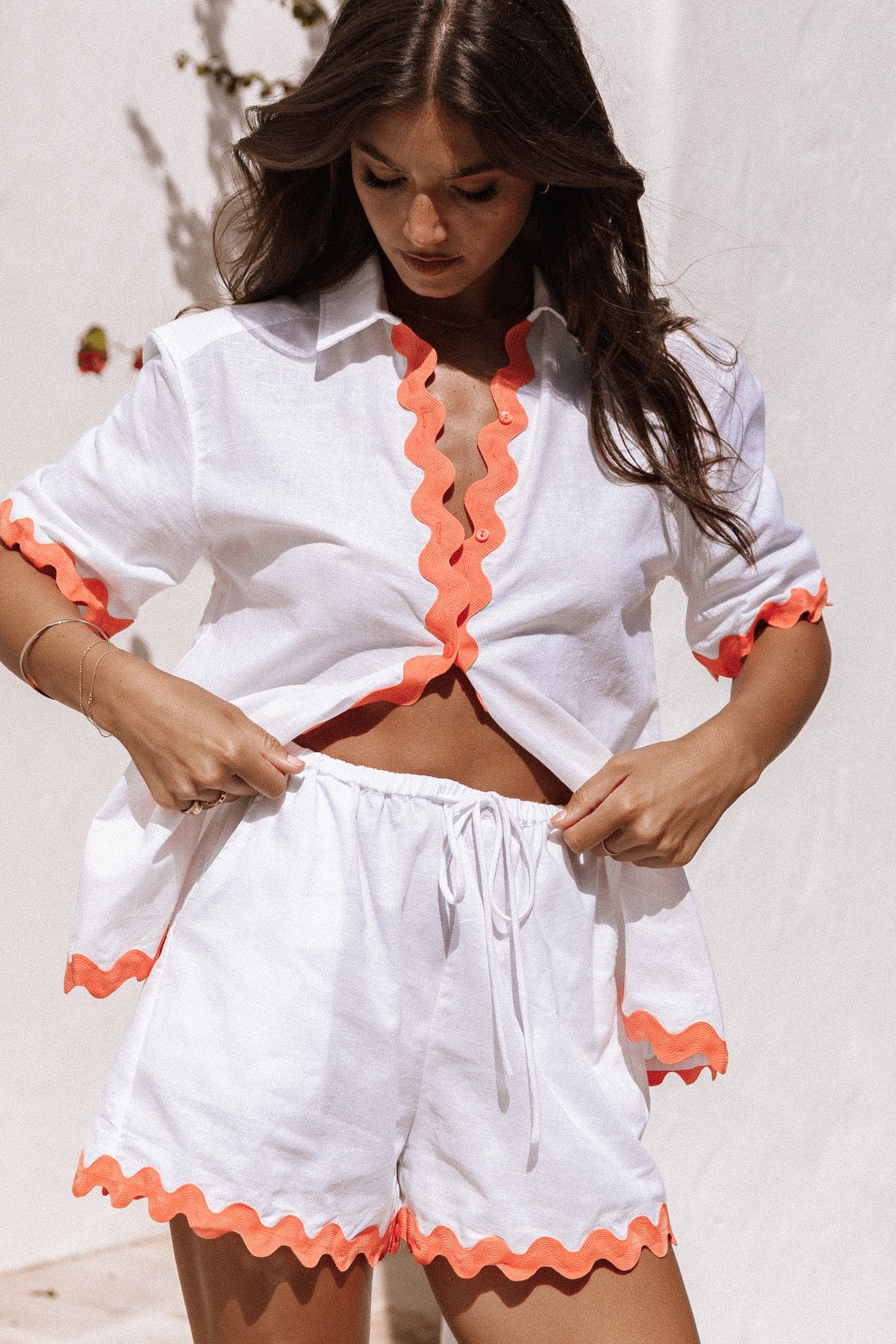 Harry Shorts in White/Melon – view 1 of 10