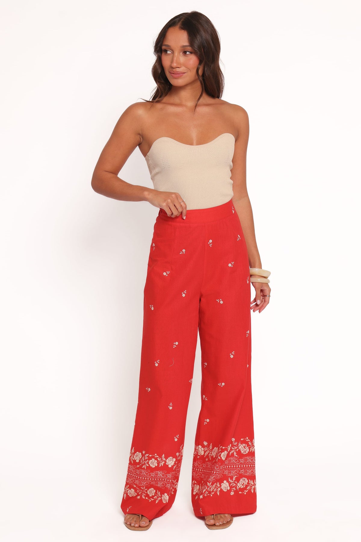 Ilara Pant in Red Floral – view 2 of 6