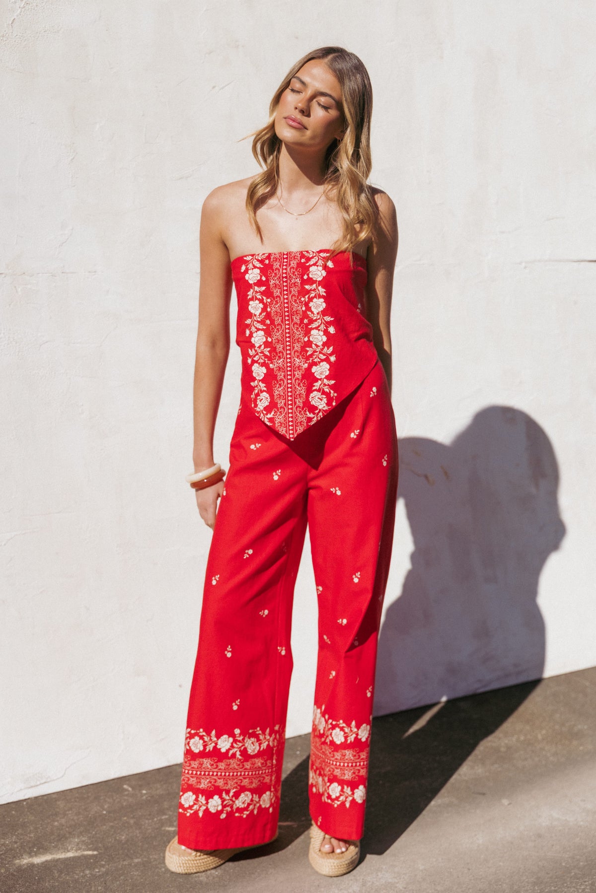 Ilara Pant in Red Floral – view 1 of 6