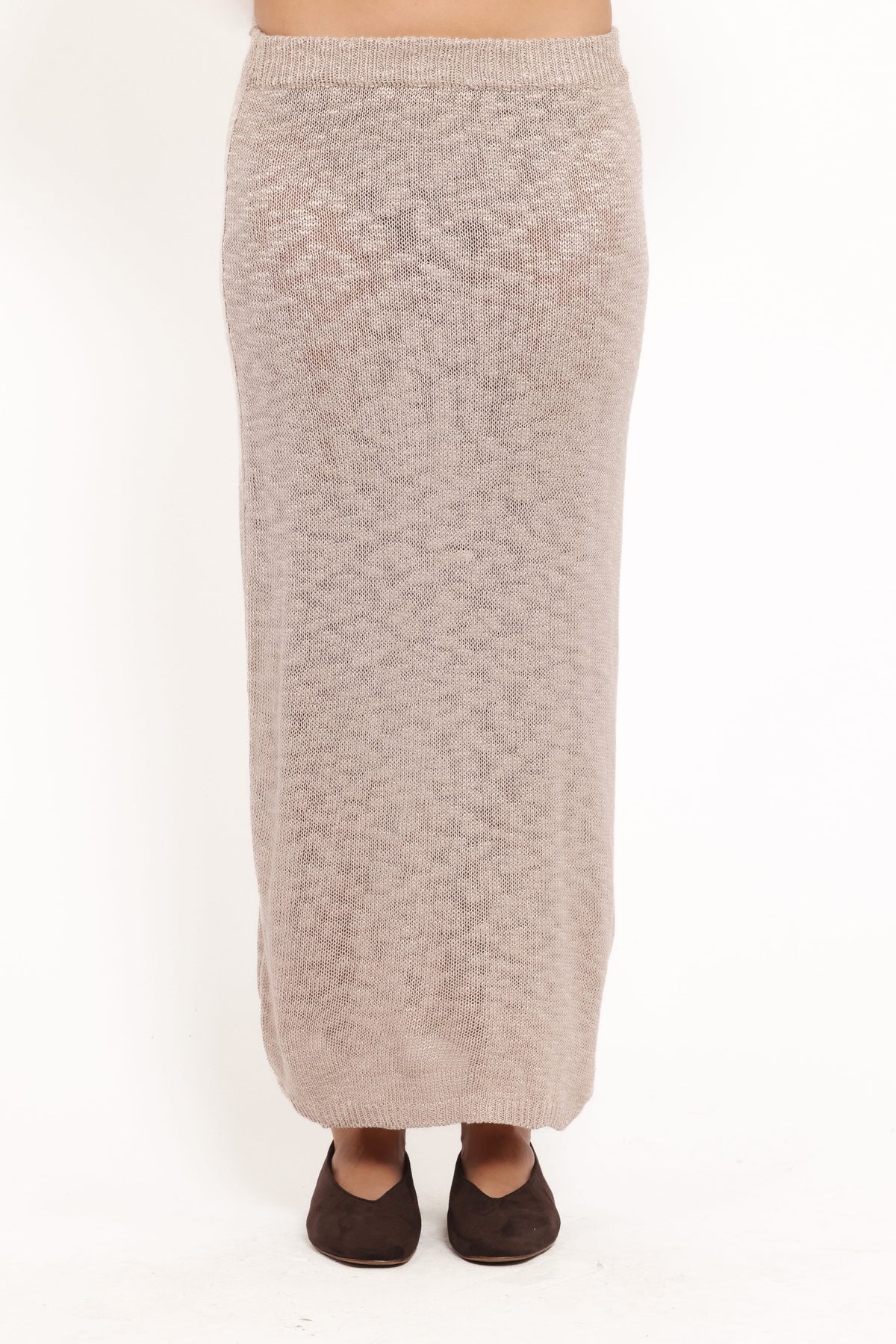 Indya Knit Skirt in Oatmeal – view 2 of 5