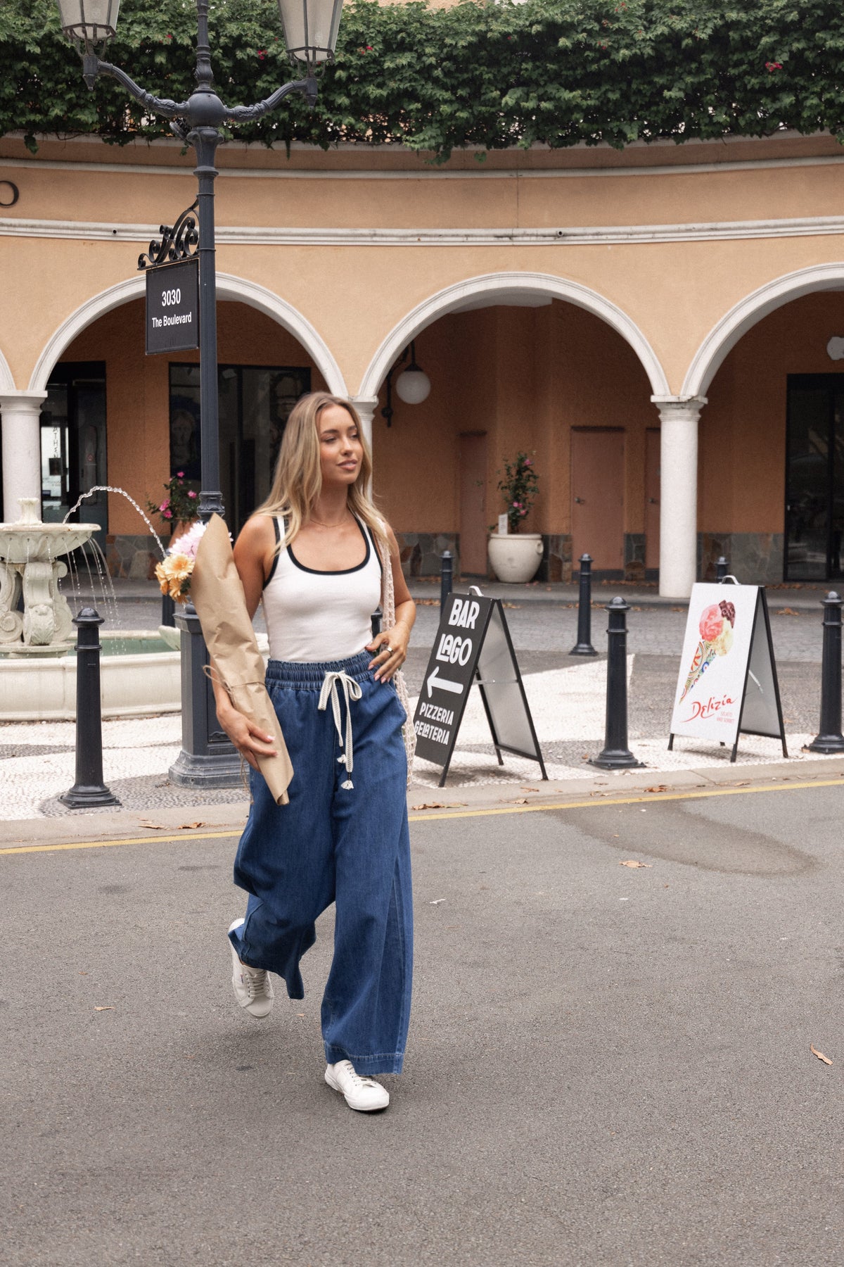 Jenni Wide Leg Pant in Denim – view 8 of 8