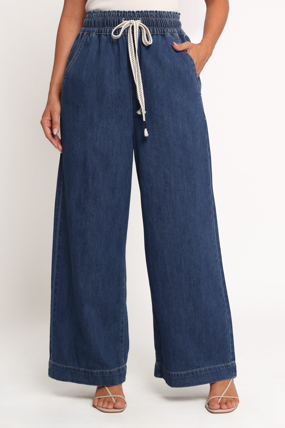 Jenni Wide Leg Pant in Denim – view 3 of 8