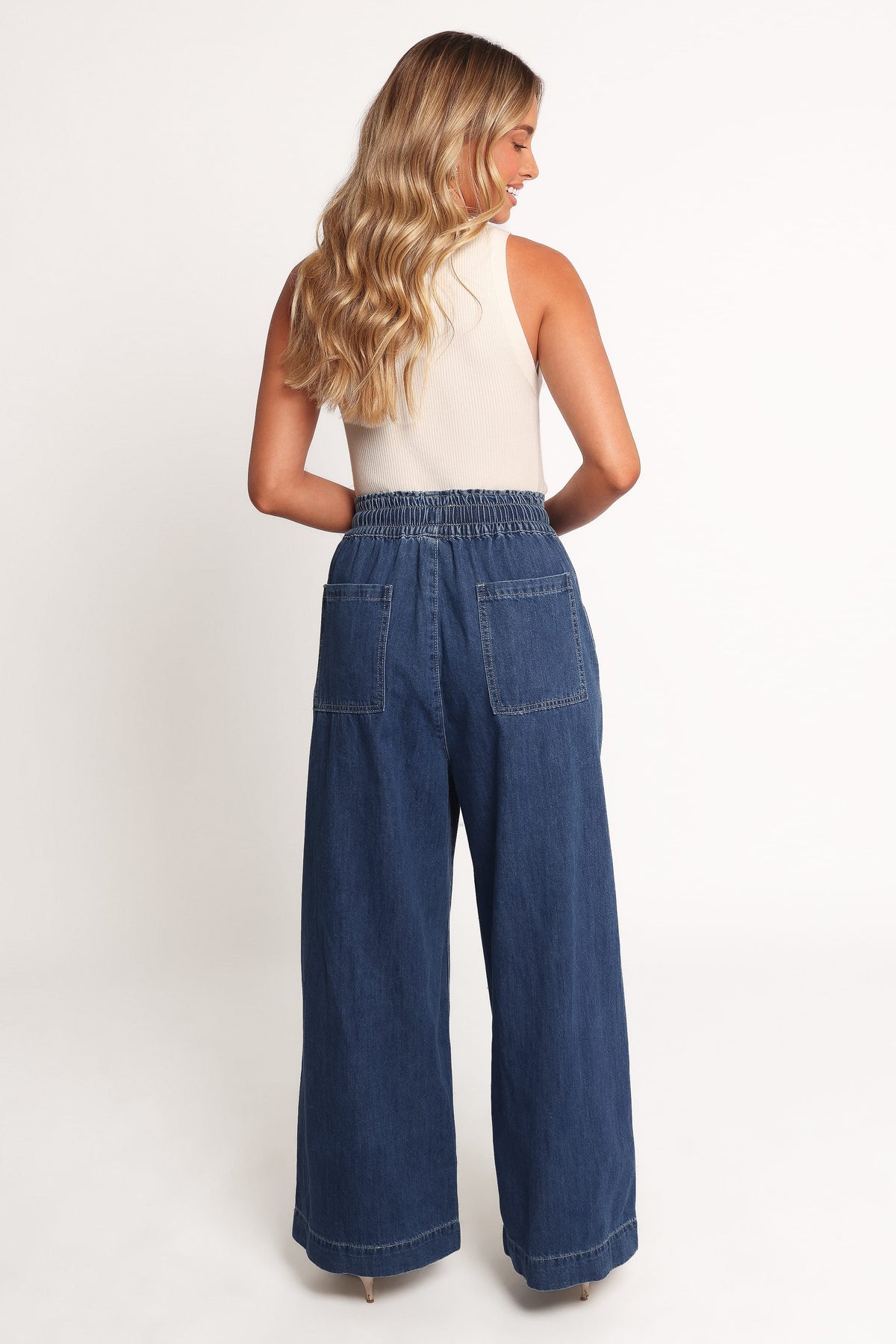 Jenni Wide Leg Pant in Denim – view 5 of 8