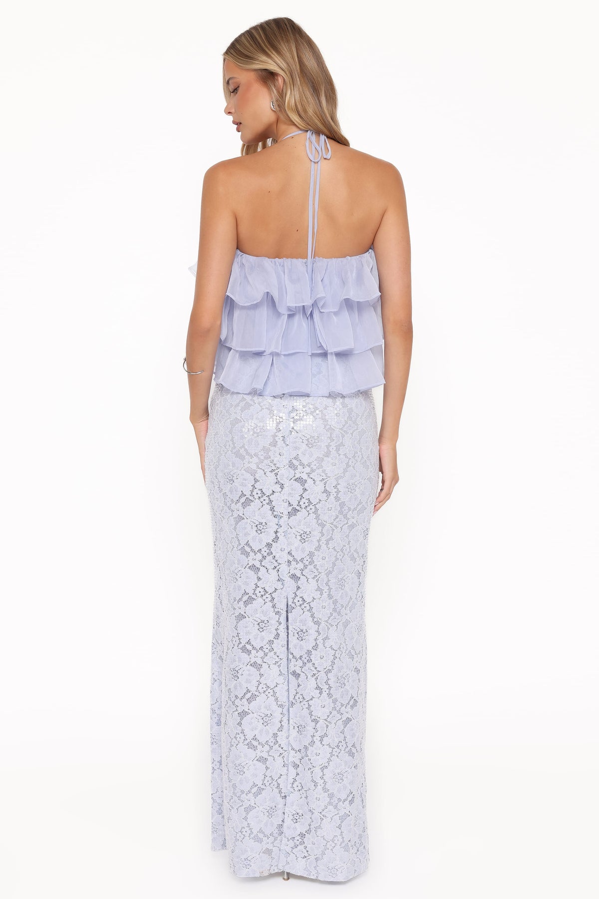 Jennings Lace Maxi Skirt in Blue Sequin – view 5 of 8