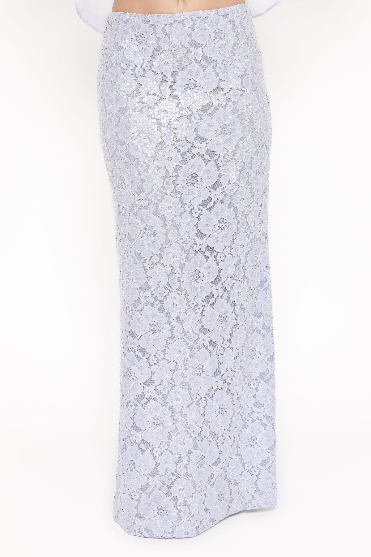 Jennings Lace Maxi Skirt in Blue Sequin – view 3 of 8