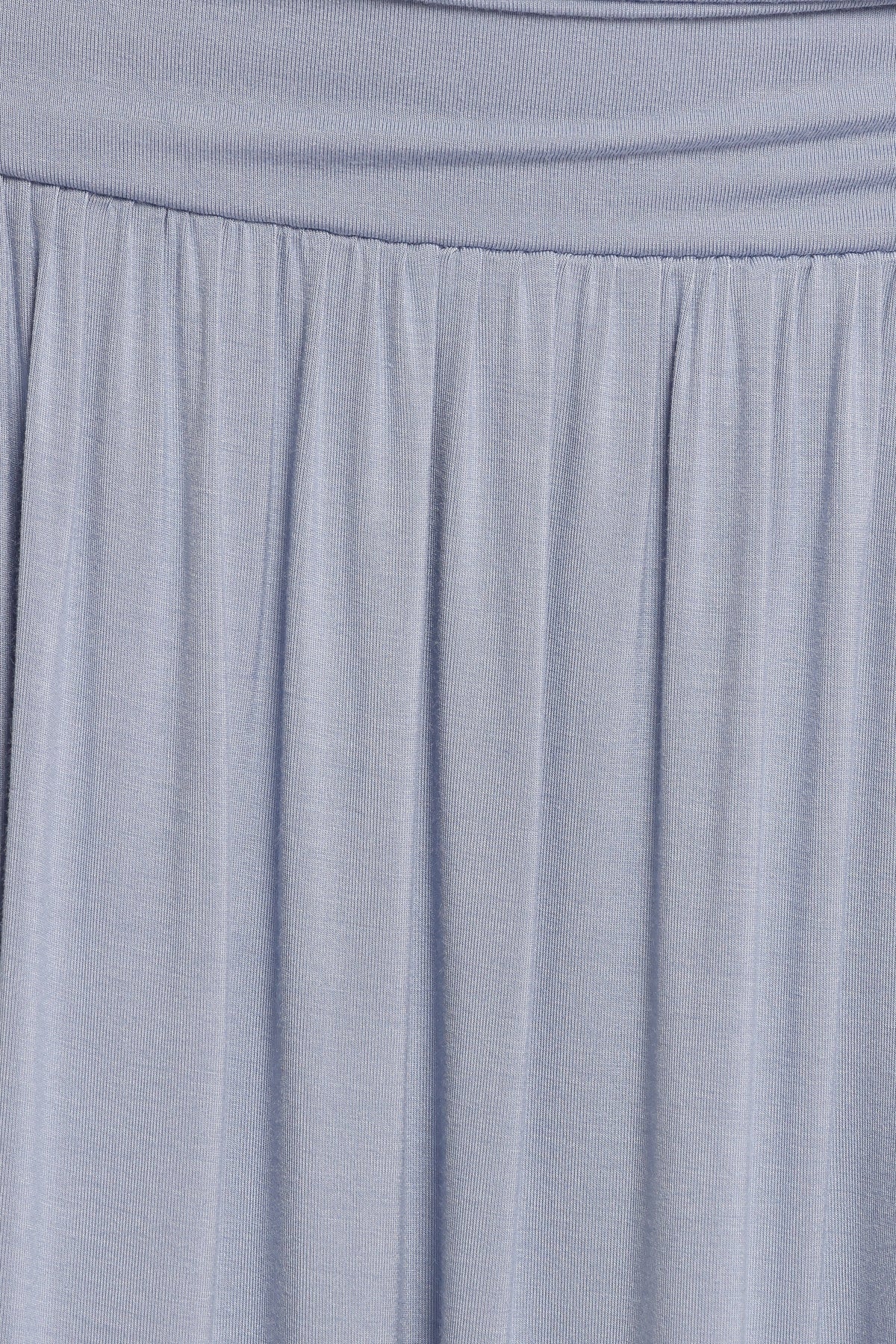 Lavia Ruched Knit Maxi Skirt in Soft Blue – view 6 of 6