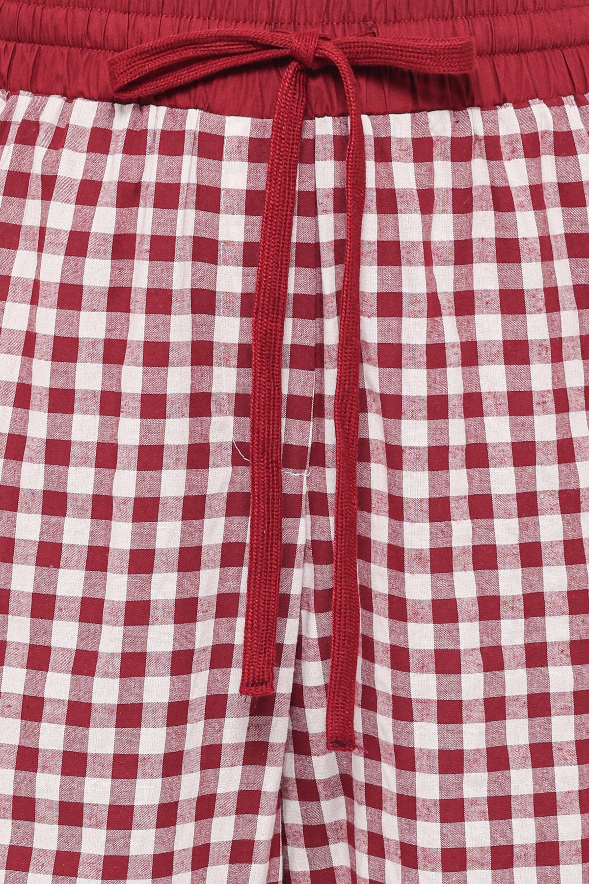 Lawson Track Pants in Burgundy Gingham – view 7 of 8