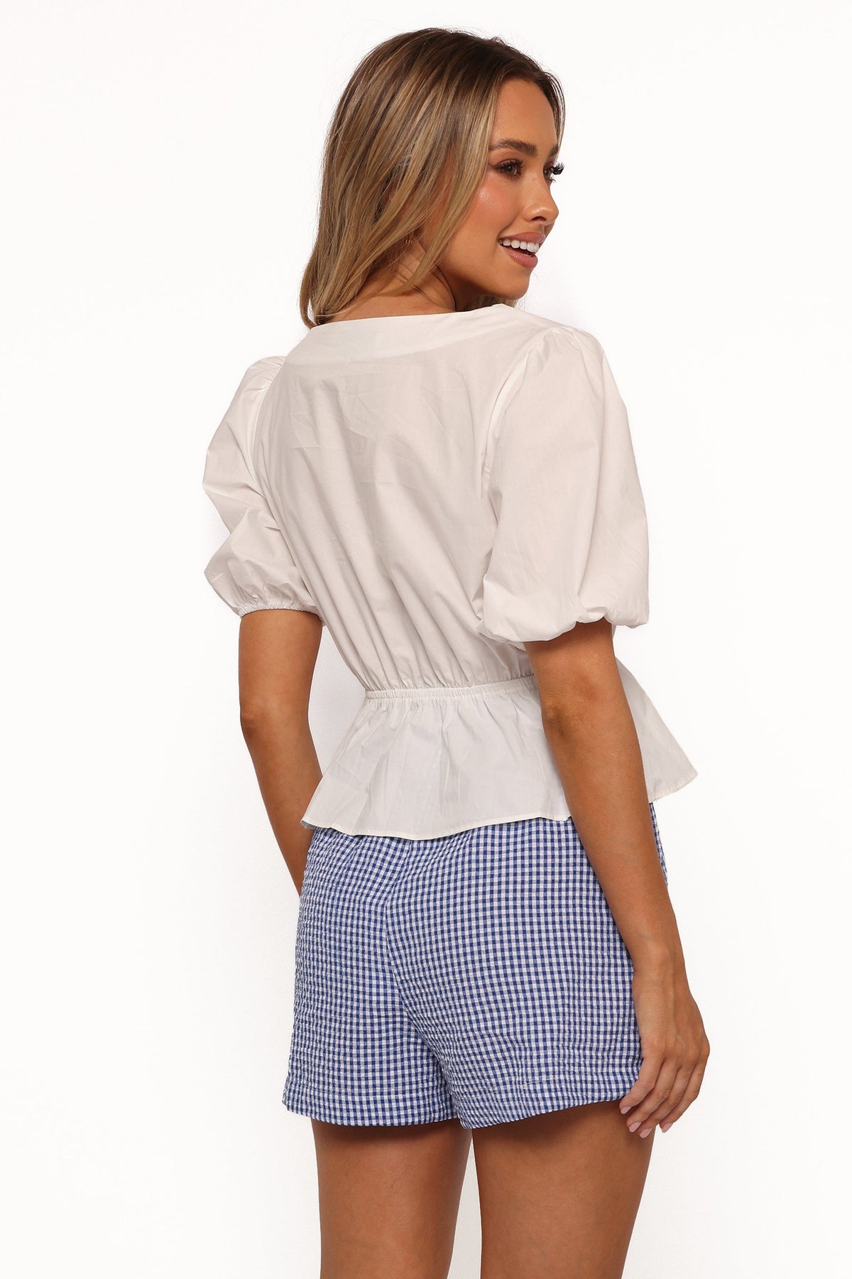 Libby Shorts in Navy Gingham – view 6 of 9