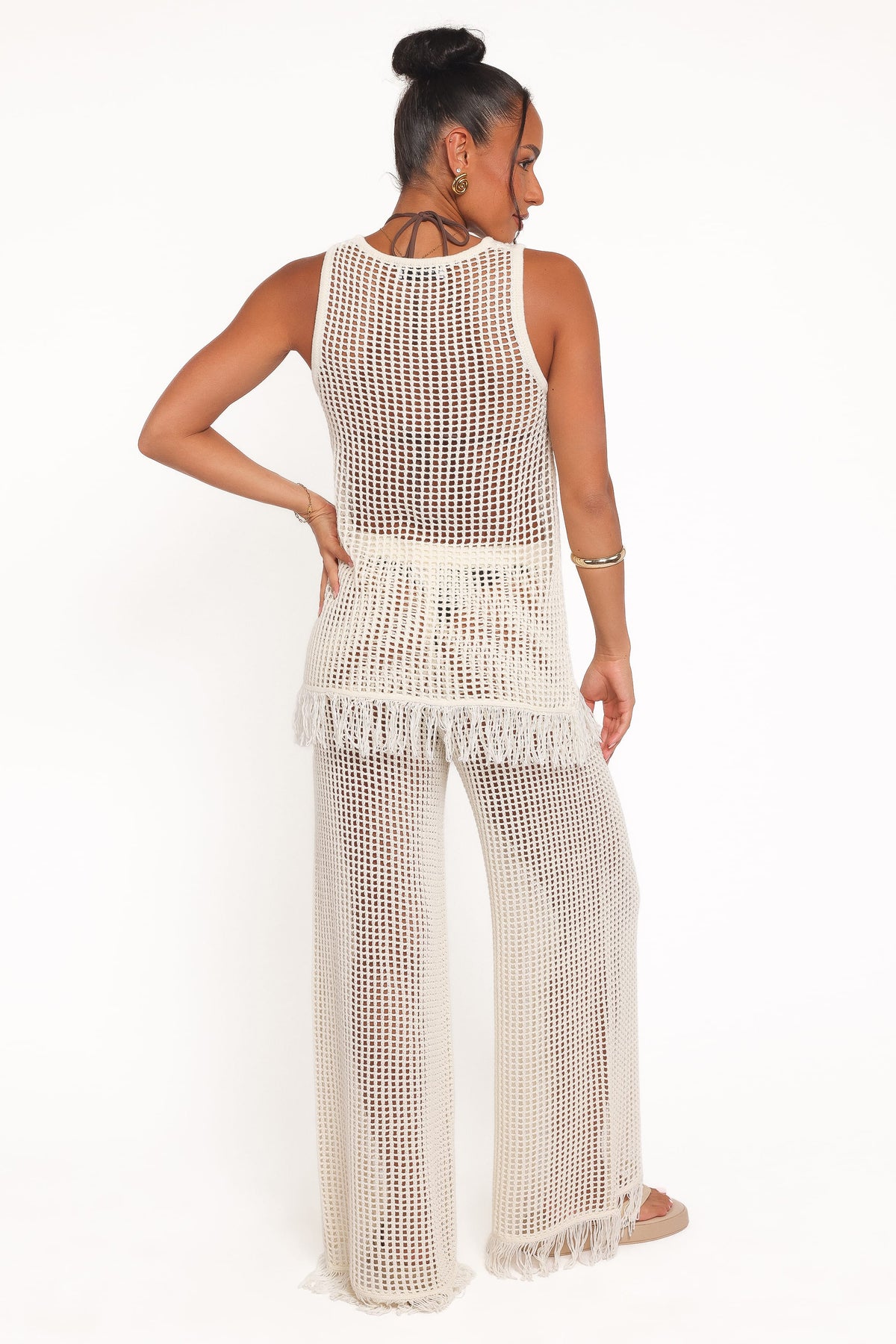 Lorna Knitted Pant in Off White – view 5 of 8
