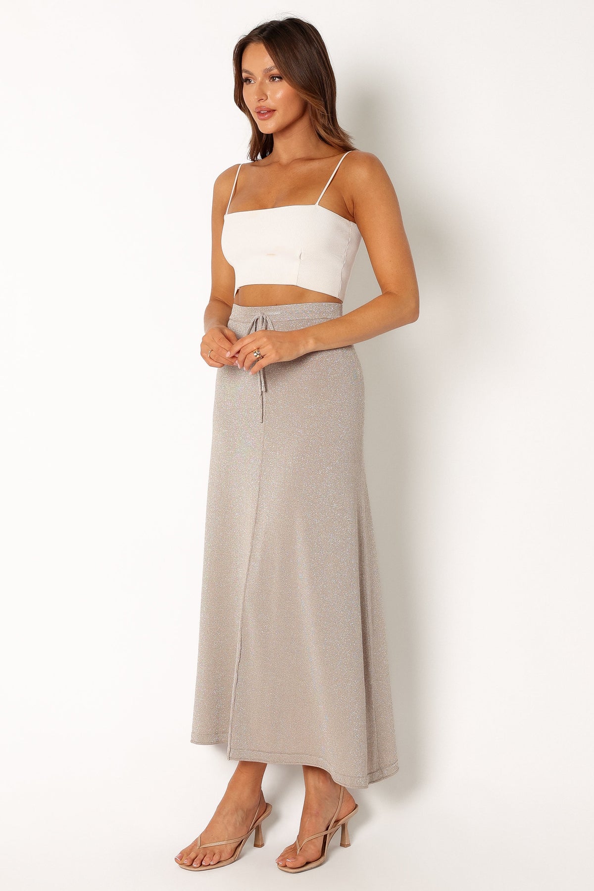 Lucille Knit Skirt in Silver – view 8 of 11