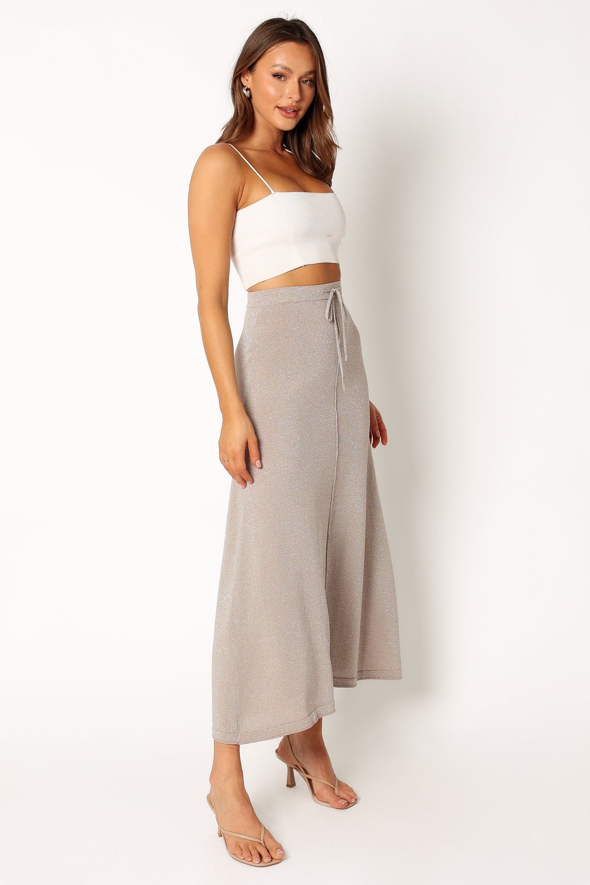 Lucille Knit Skirt in Silver – view 6 of 11