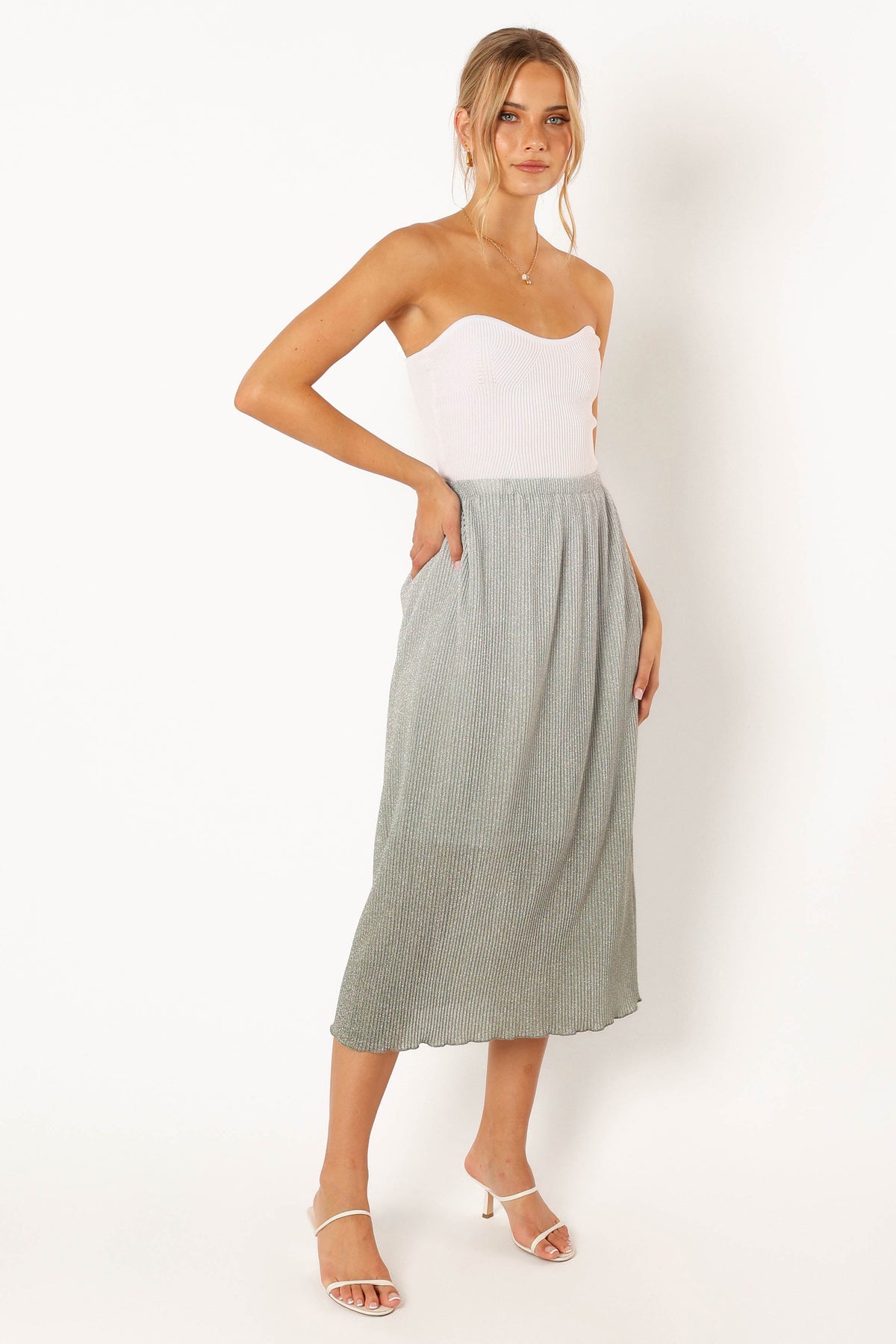 Margurita Gradient Midi Skirt in Aqua – view 5 of 8