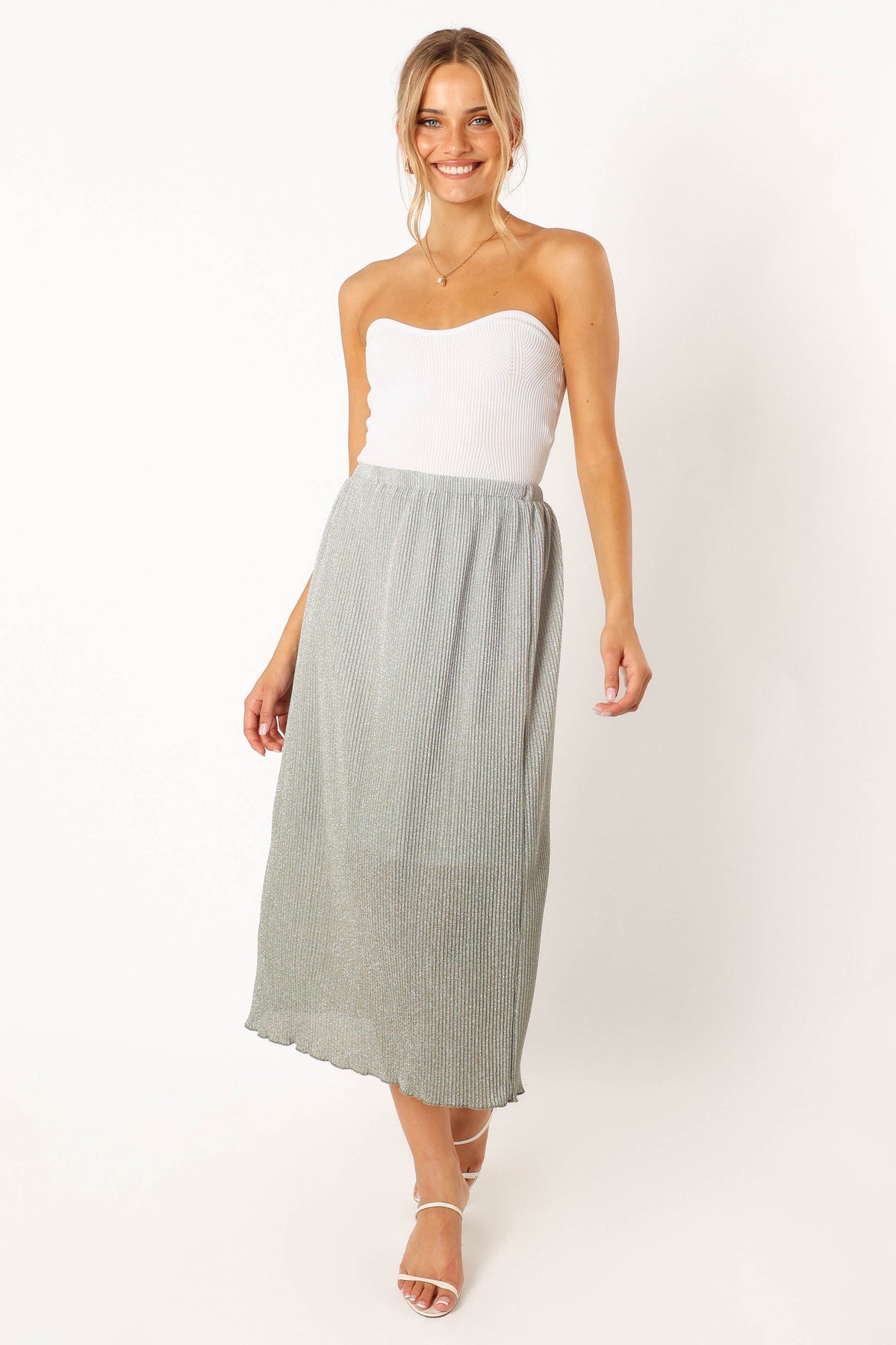 Margurita Gradient Midi Skirt in Aqua – view 6 of 8