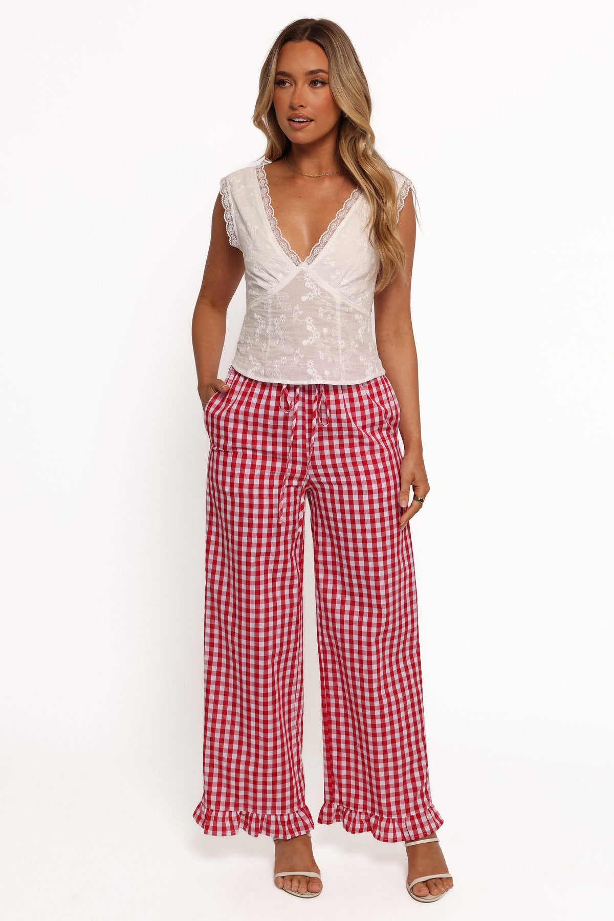 Marina Pant in Red Gingham – view 3 of 8