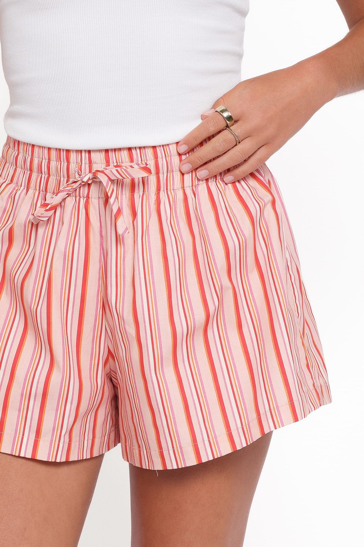Mattina Shorts in Peach Stripe – view 4 of 8