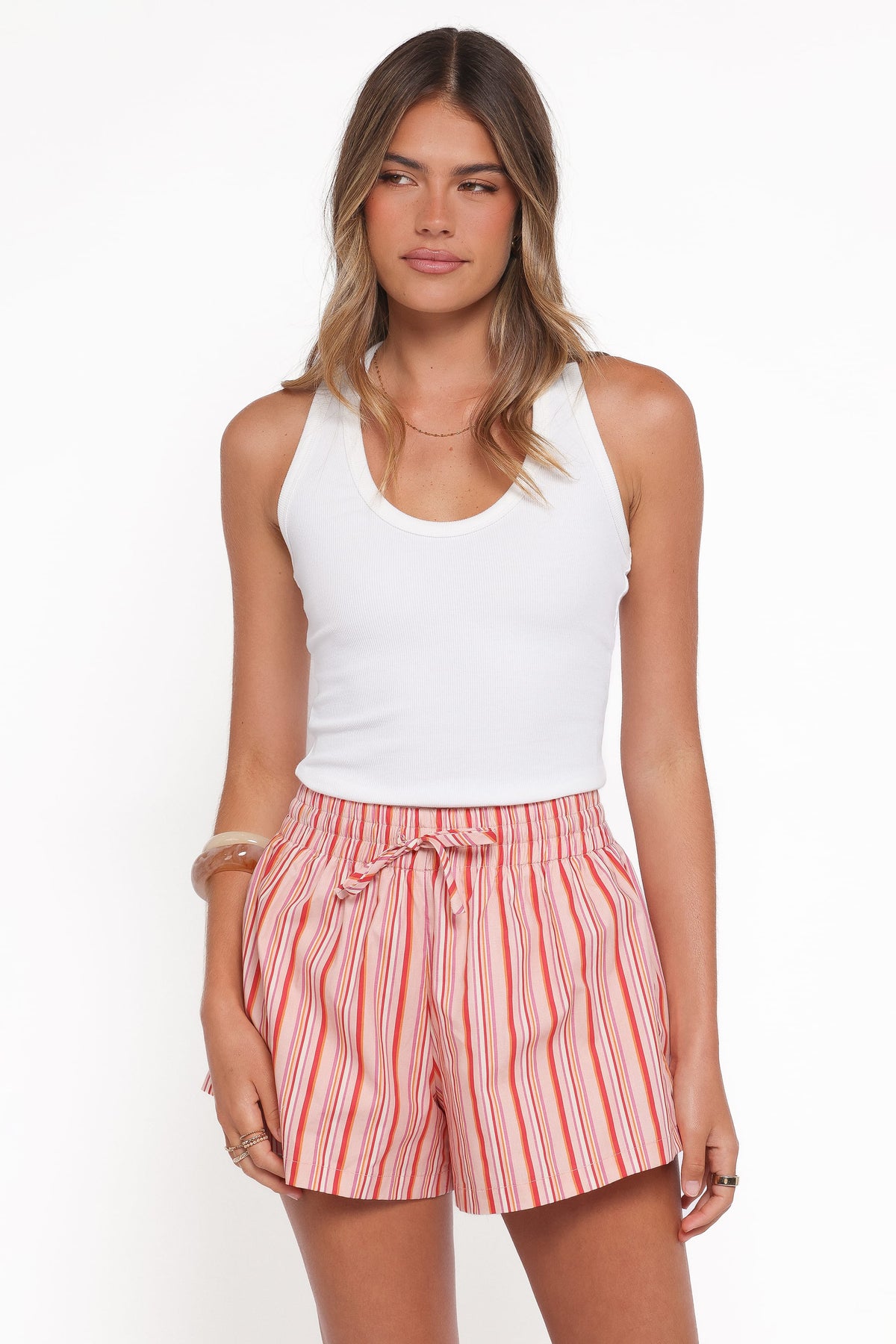 Mattina Shorts in Peach Stripe – view 6 of 8