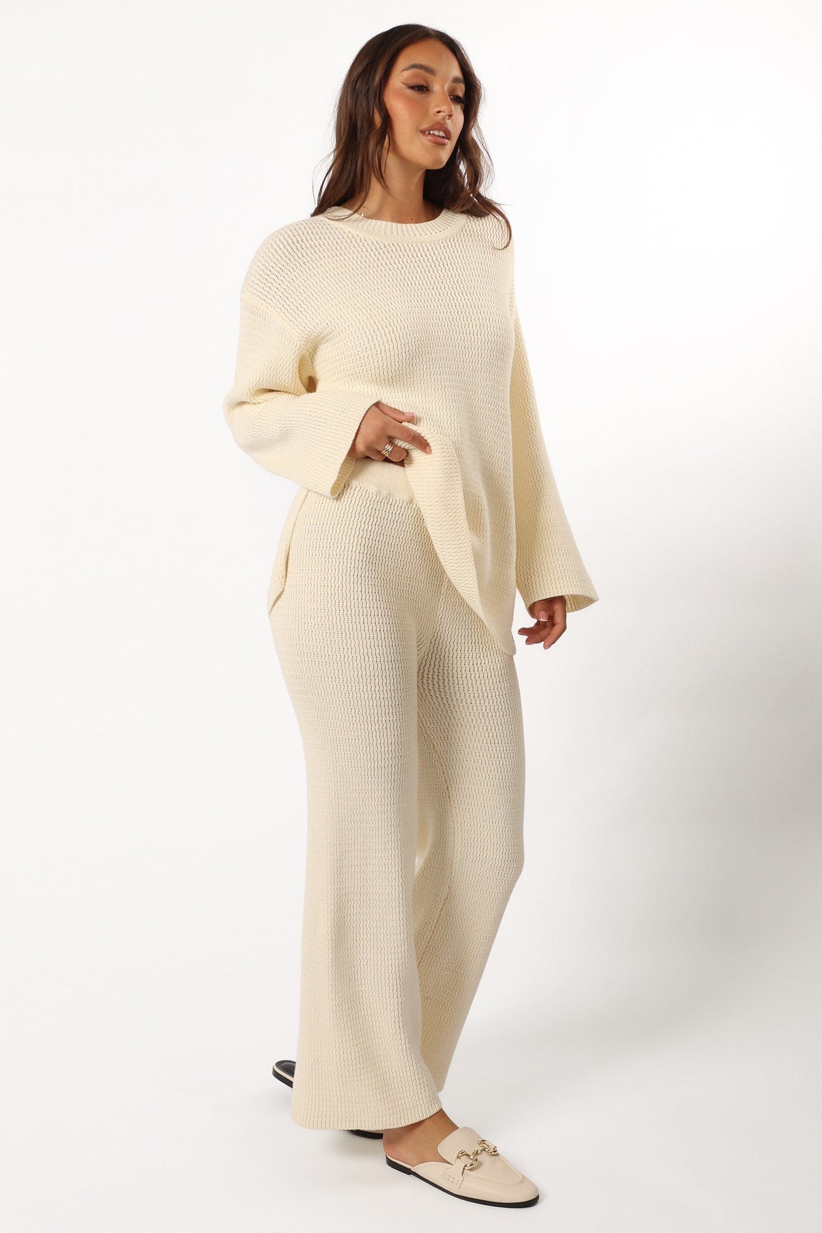 McKinley Knit Pant in Cream – view 8 of 9