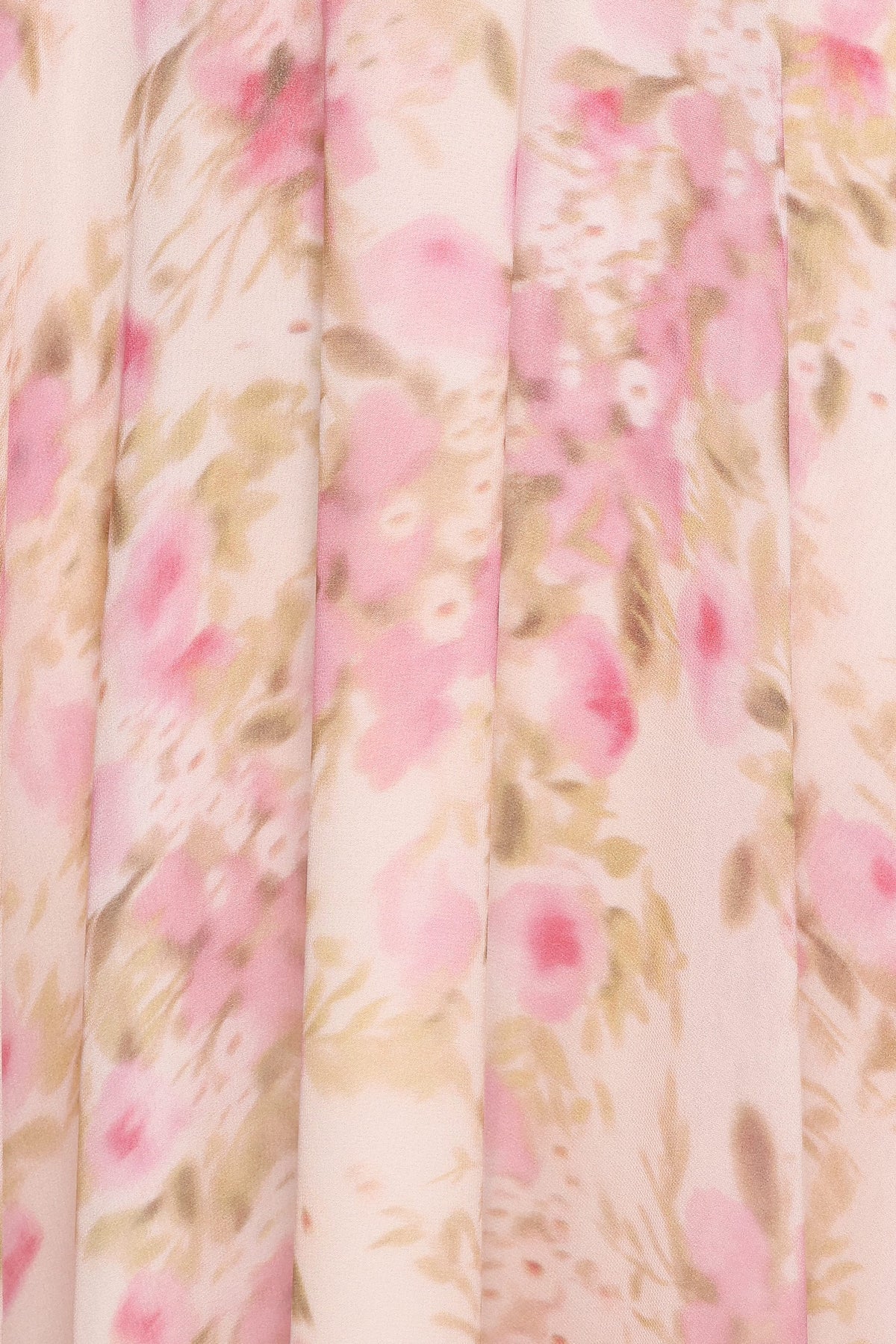 Mena Pleated Maxi Skirt in Blurred Pink Floral – view 6 of 7