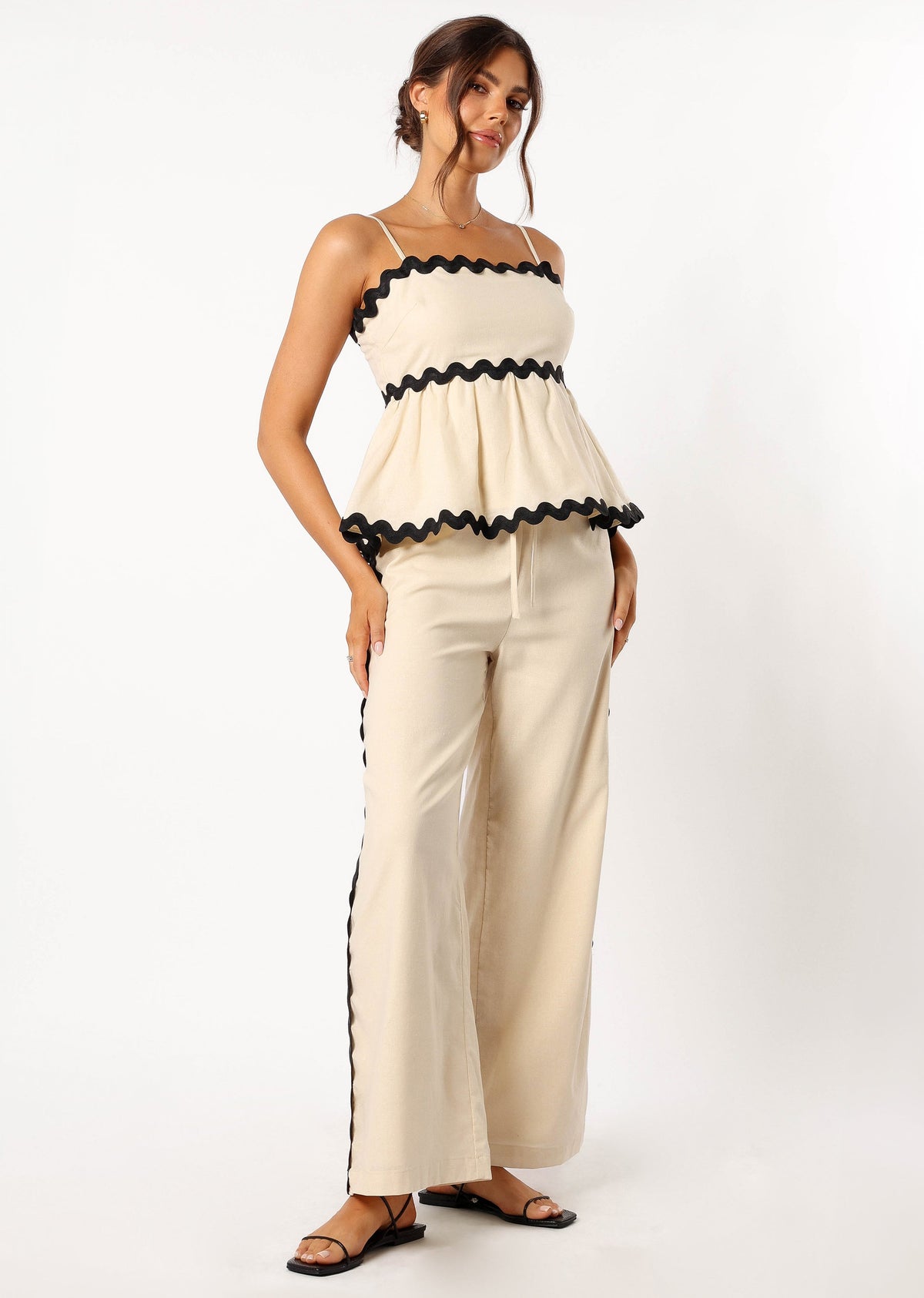 Mollymook Pants in Cream Black – view 7 of 8