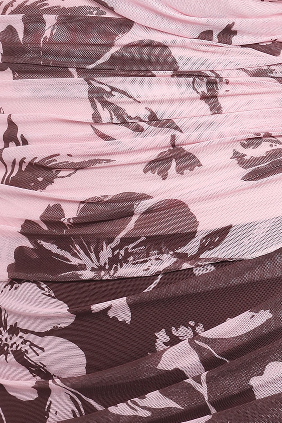 Navida Mesh Midi Skirt in Pink Brown Floral – view 6 of 6