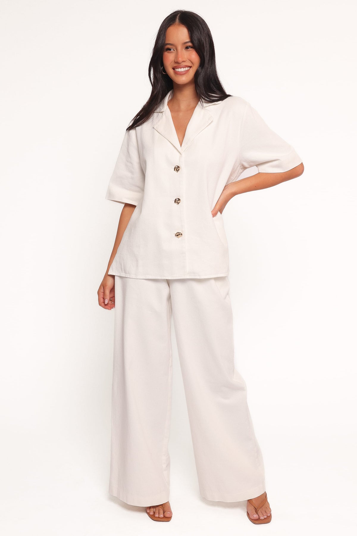 Odelia Denim Pant in Off White – view 2 of 6