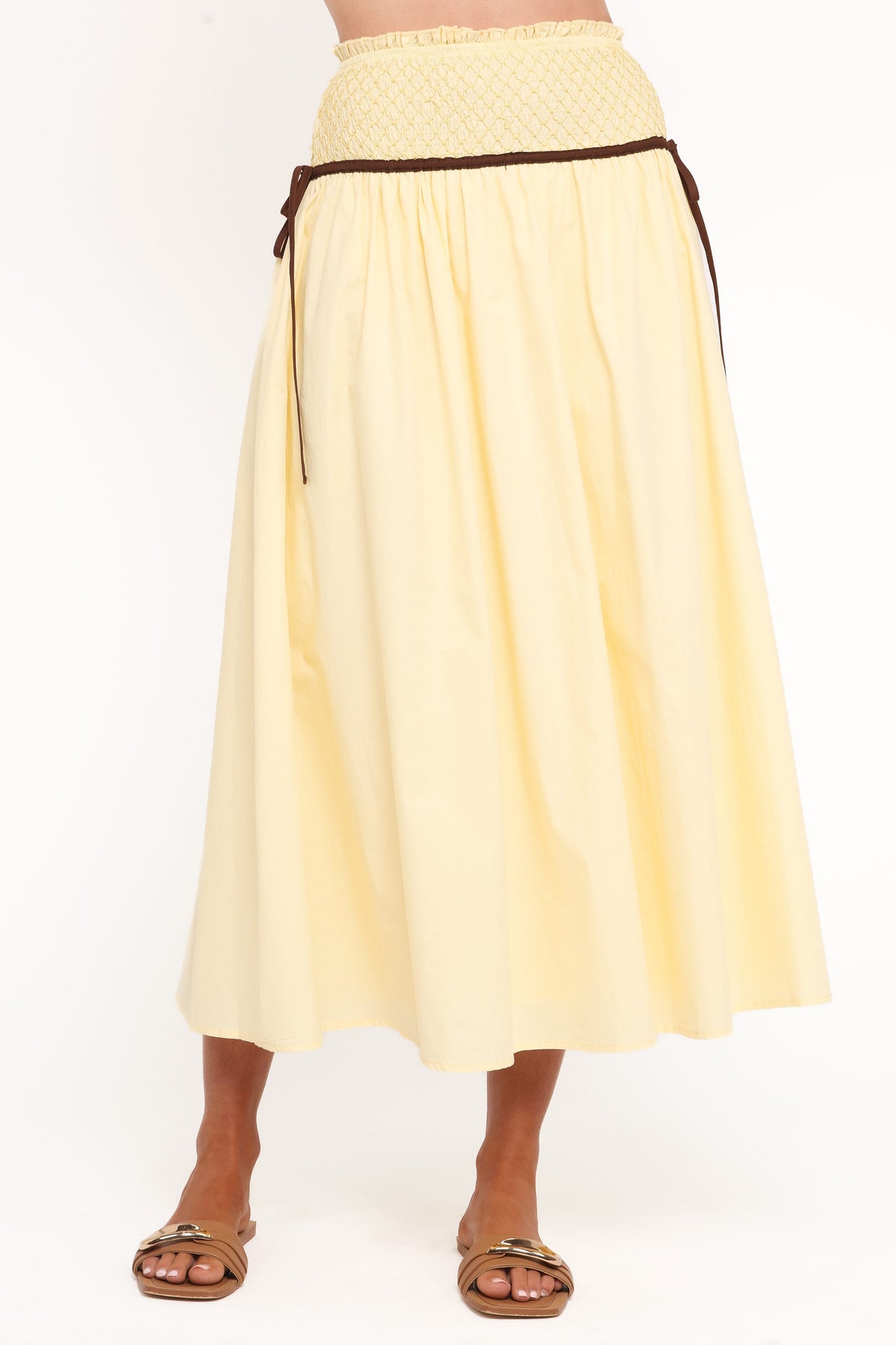 Orielle Maxi Skirt in Lemon – view 3 of 8