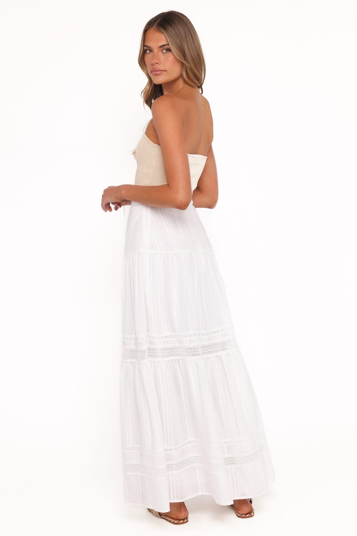 Peony Maxi Skirt in White – view 5 of 8