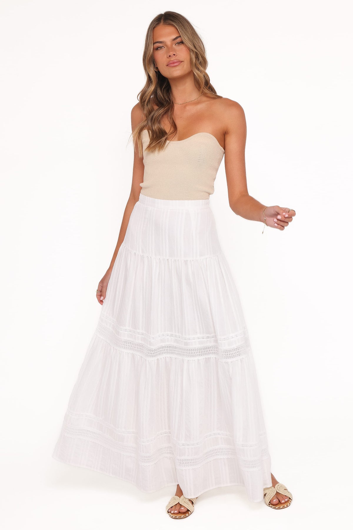 Peony Maxi Skirt in White – view 2 of 8