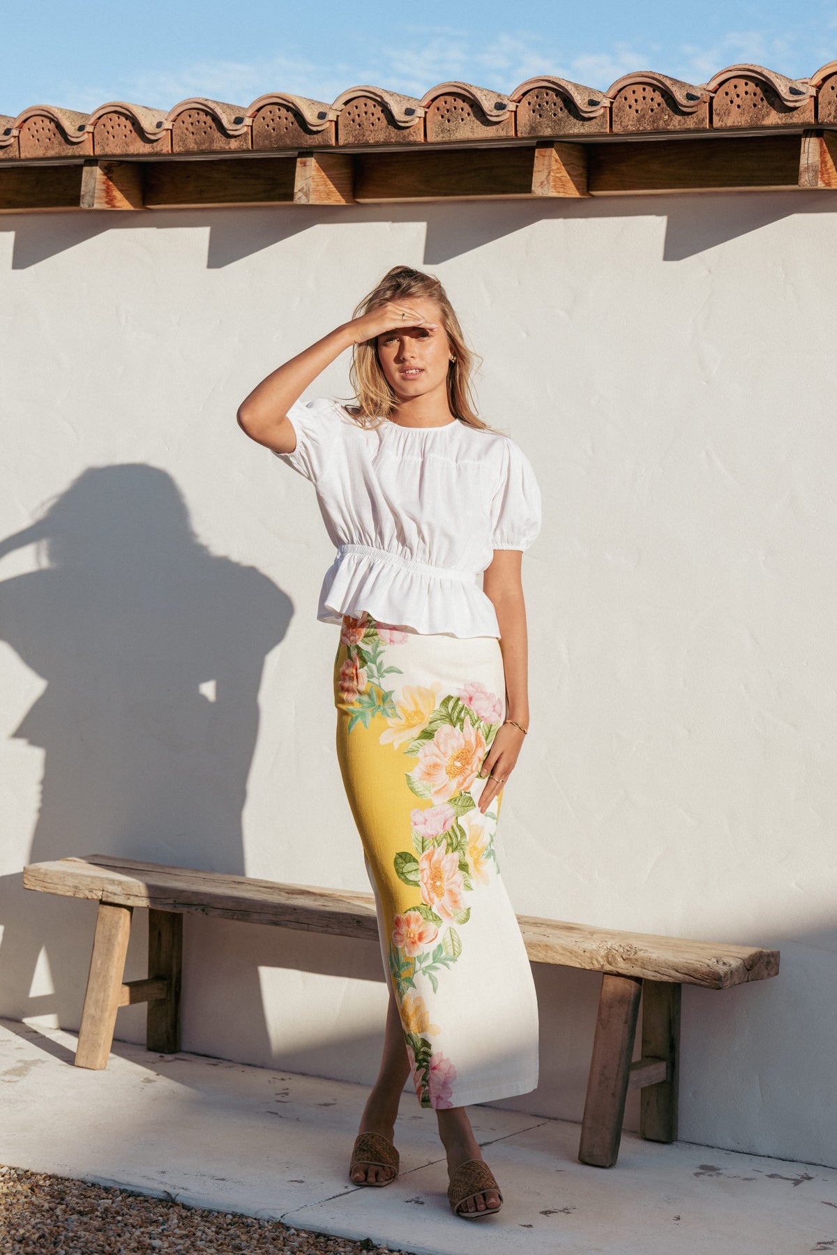 Peta Maxi Skirt in Yellow Poppy – view 1 of 7