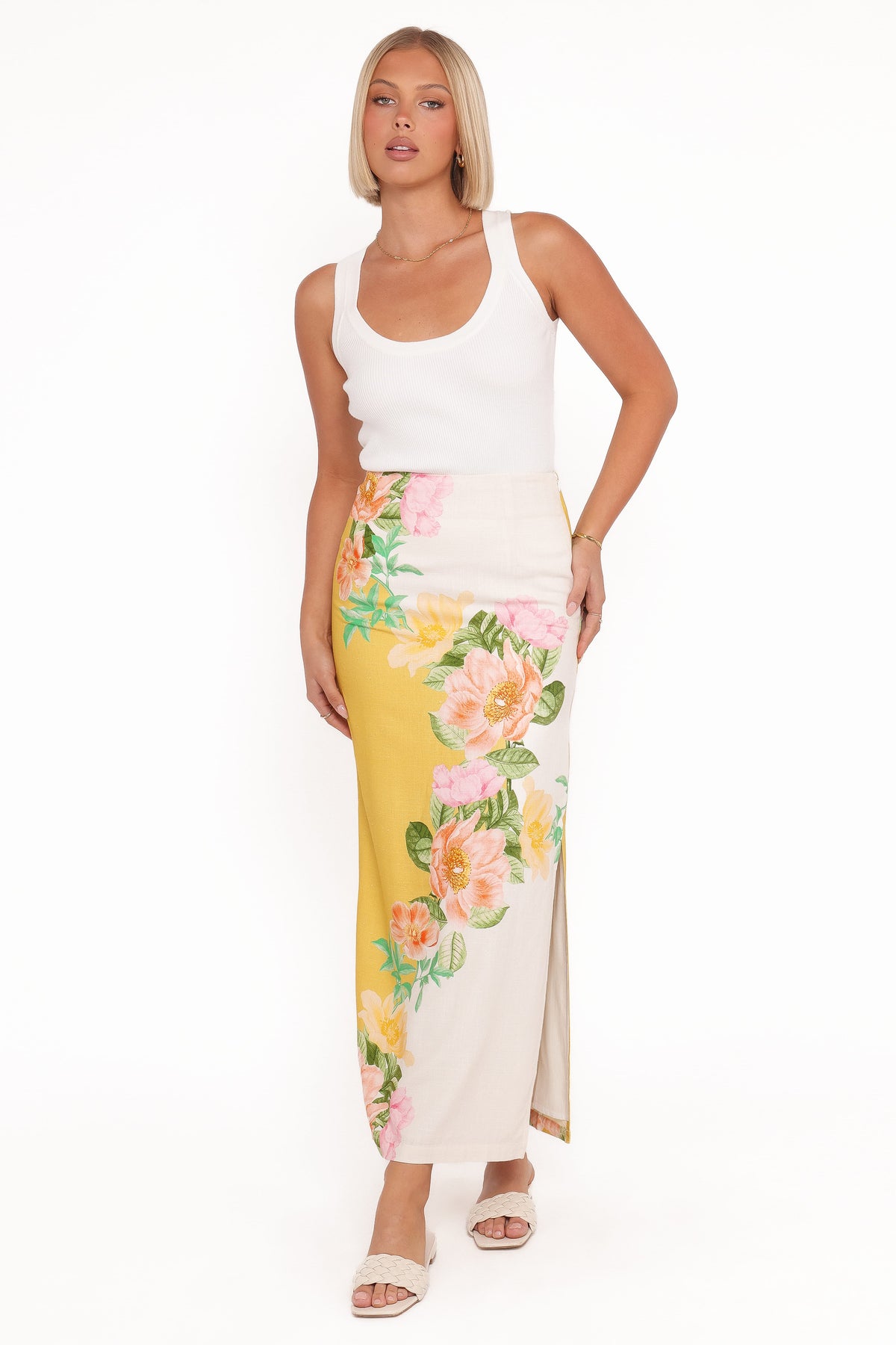 Peta Maxi Skirt in Yellow Poppy – view 2 of 7