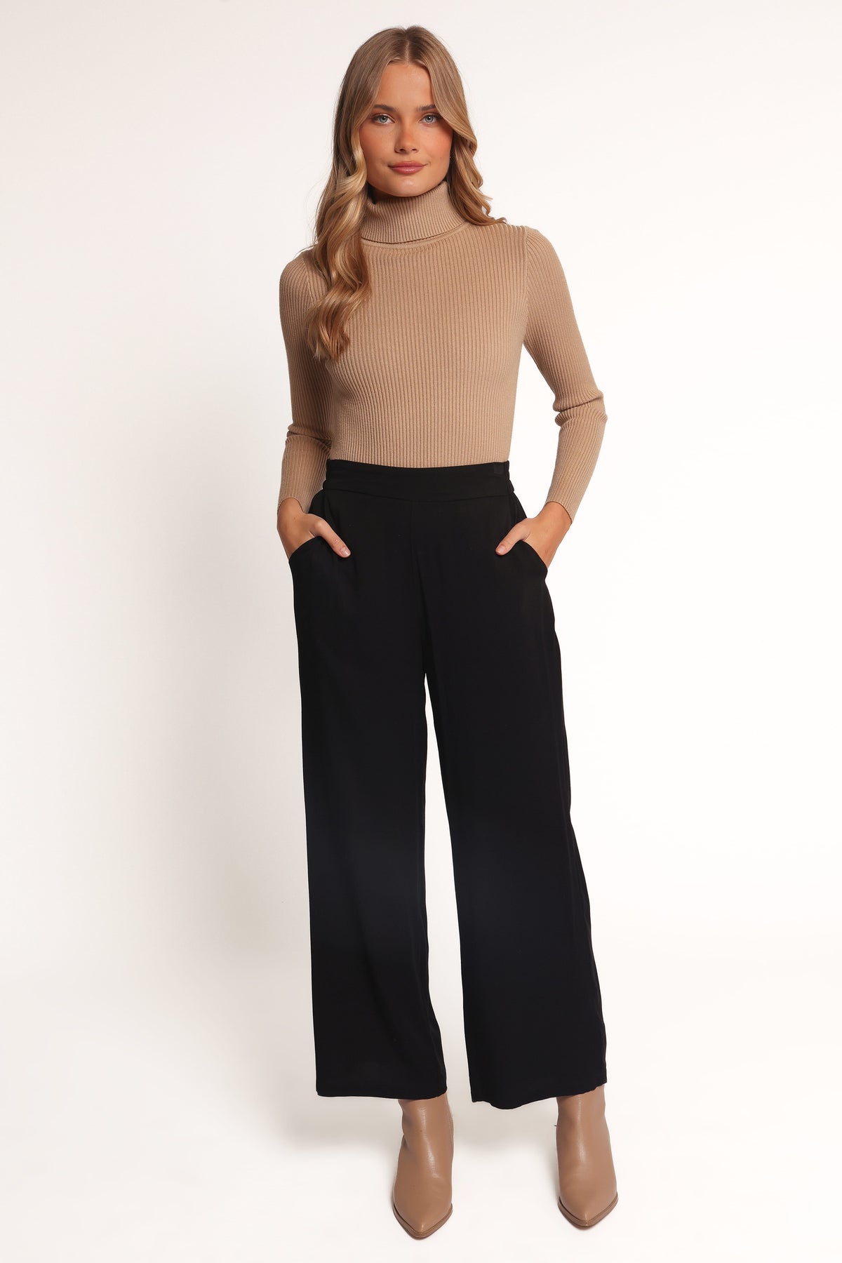 Rissa Wide Leg Pant in Black – view 1 of 6