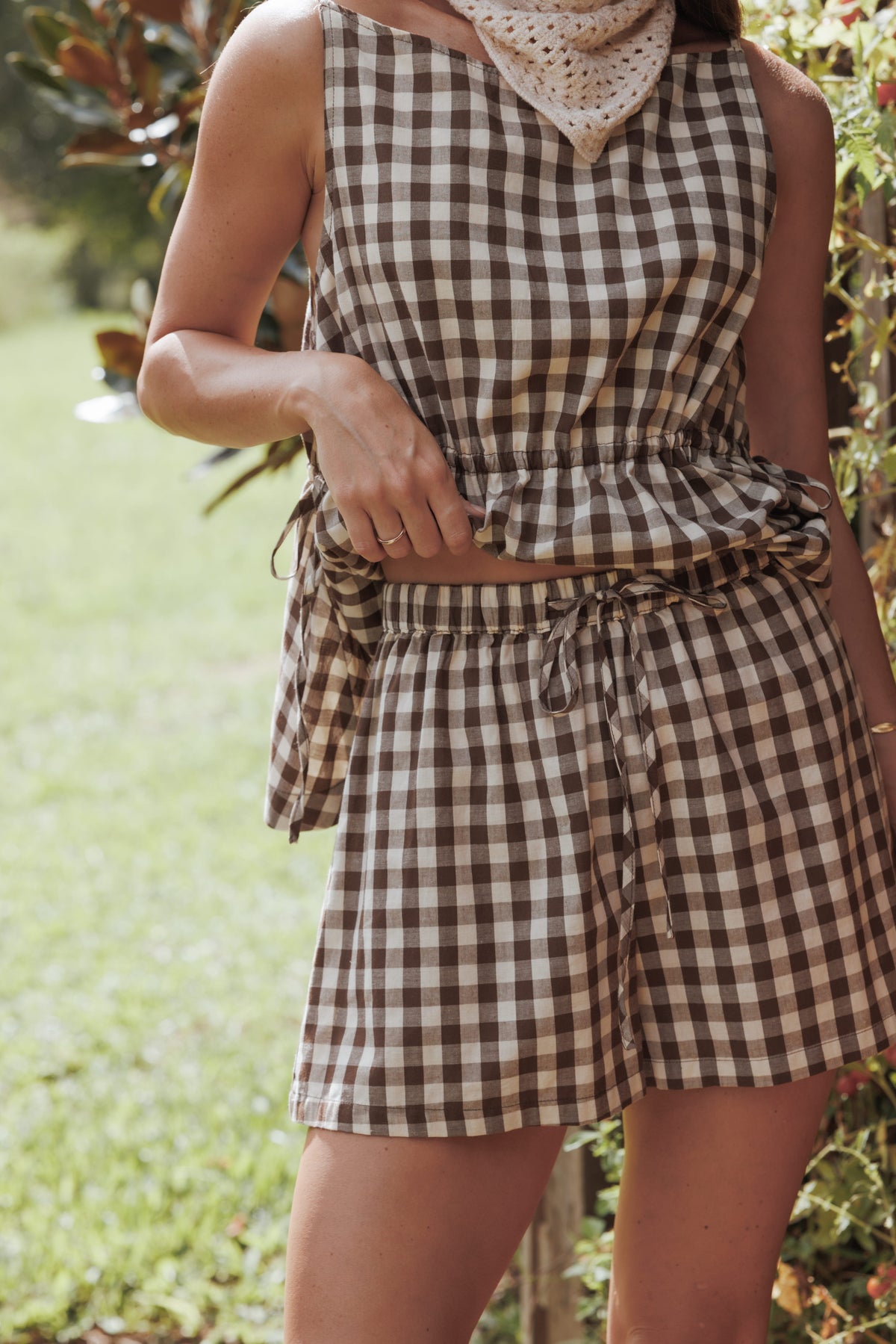 Rory Shorts in Brown Gingham – view 1 of 8