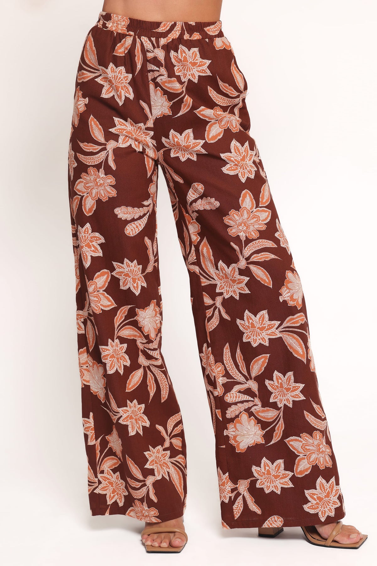 Samira Wide Leg Pant in Orange Floral – view 2 of 6