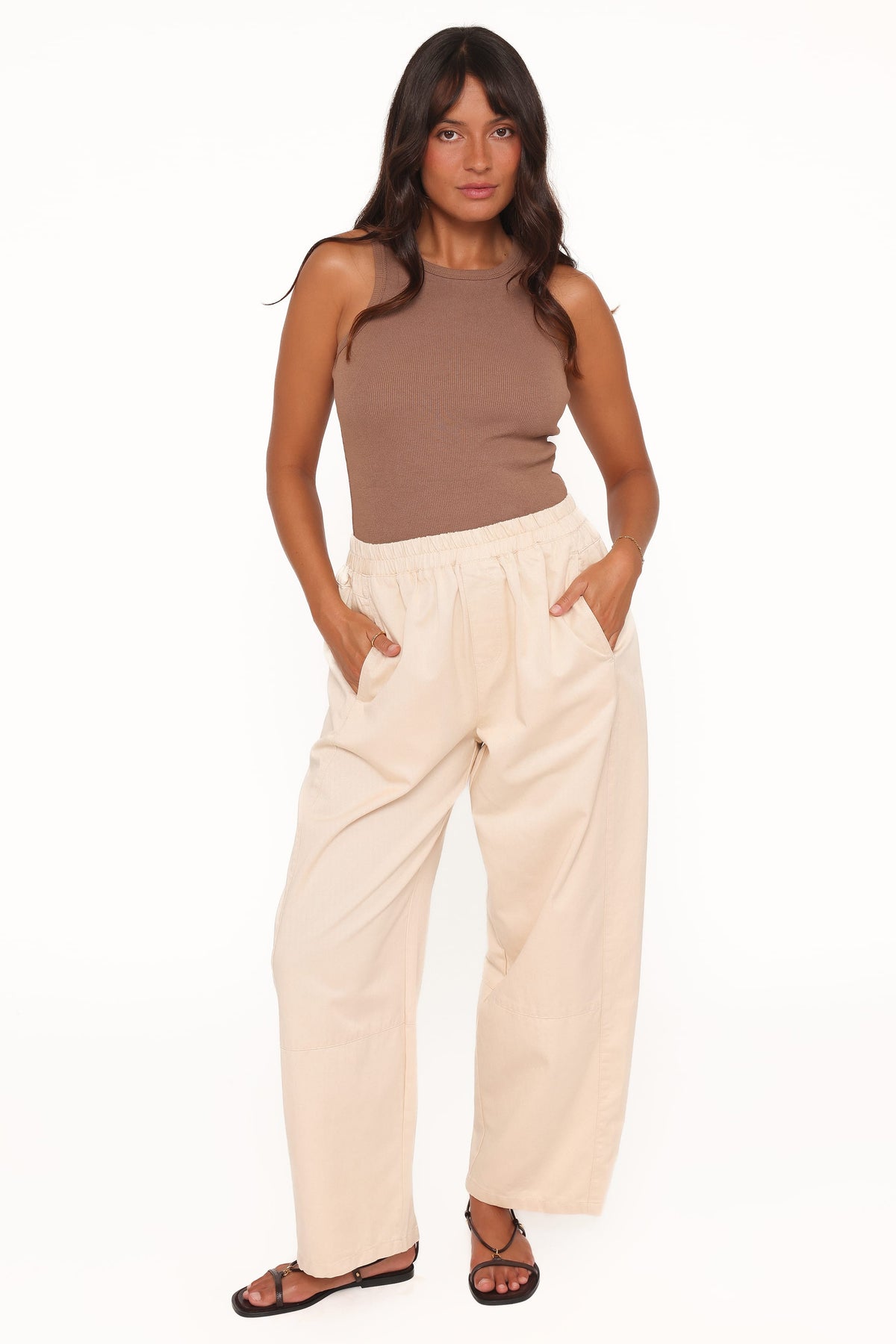Sasha Barrel Jean in Ecru – view 2 of 9