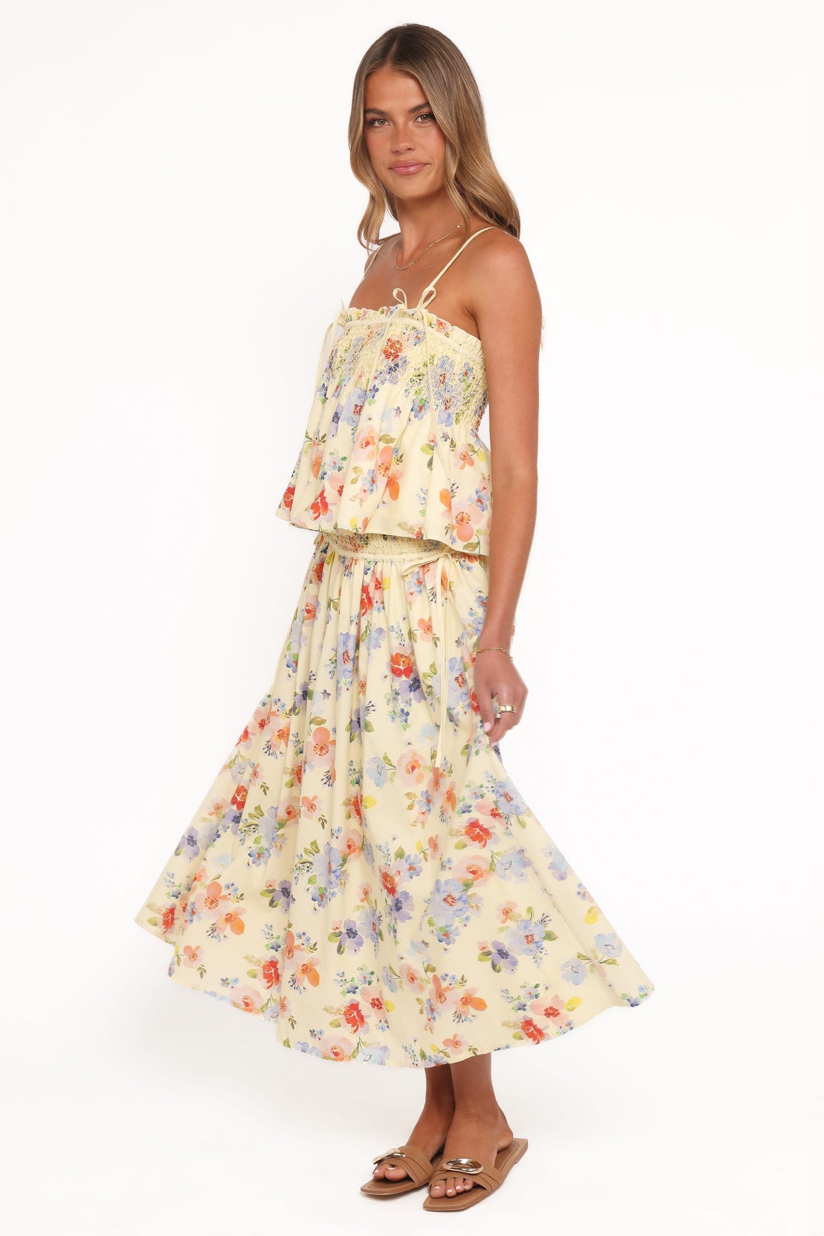 Saskia Maxi Skirt in Lemon Floral – view 4 of 8
