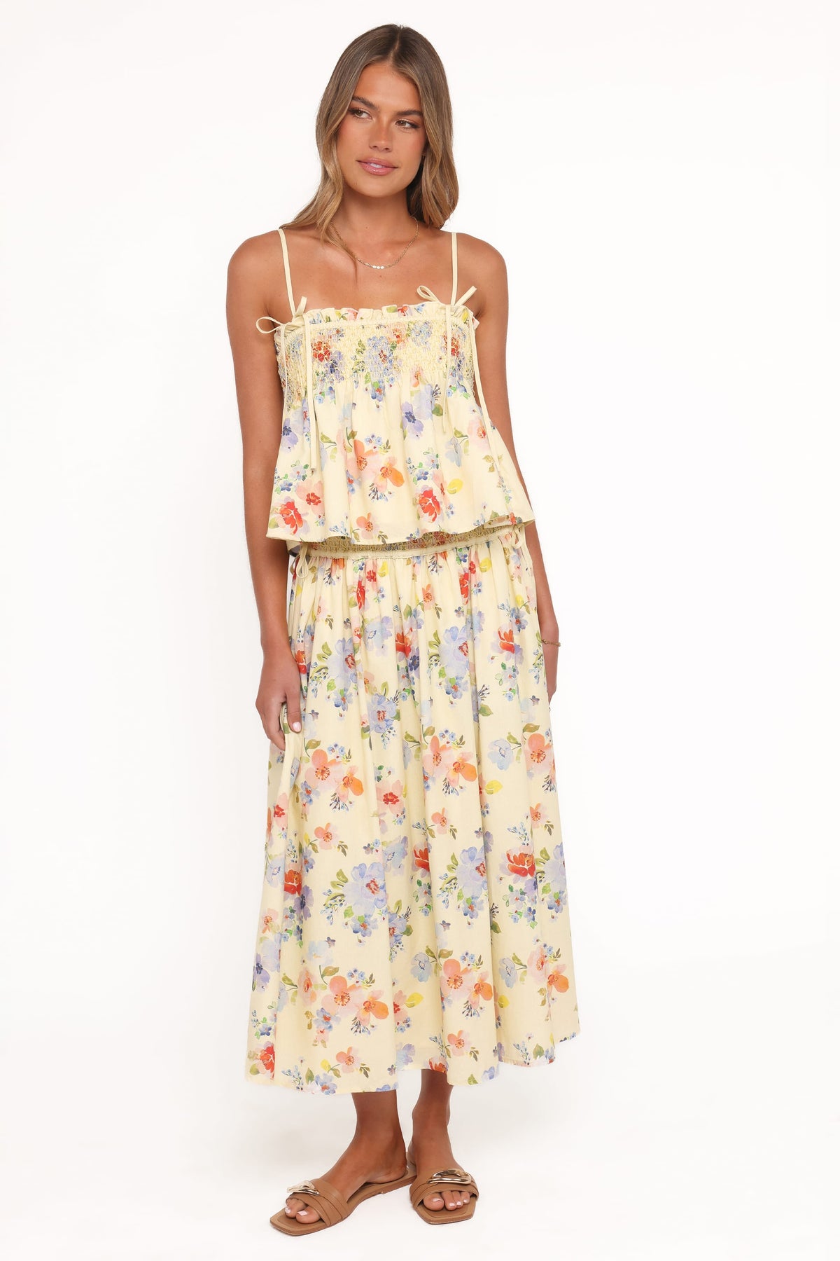 Saskia Maxi Skirt in Lemon Floral – view 6 of 8