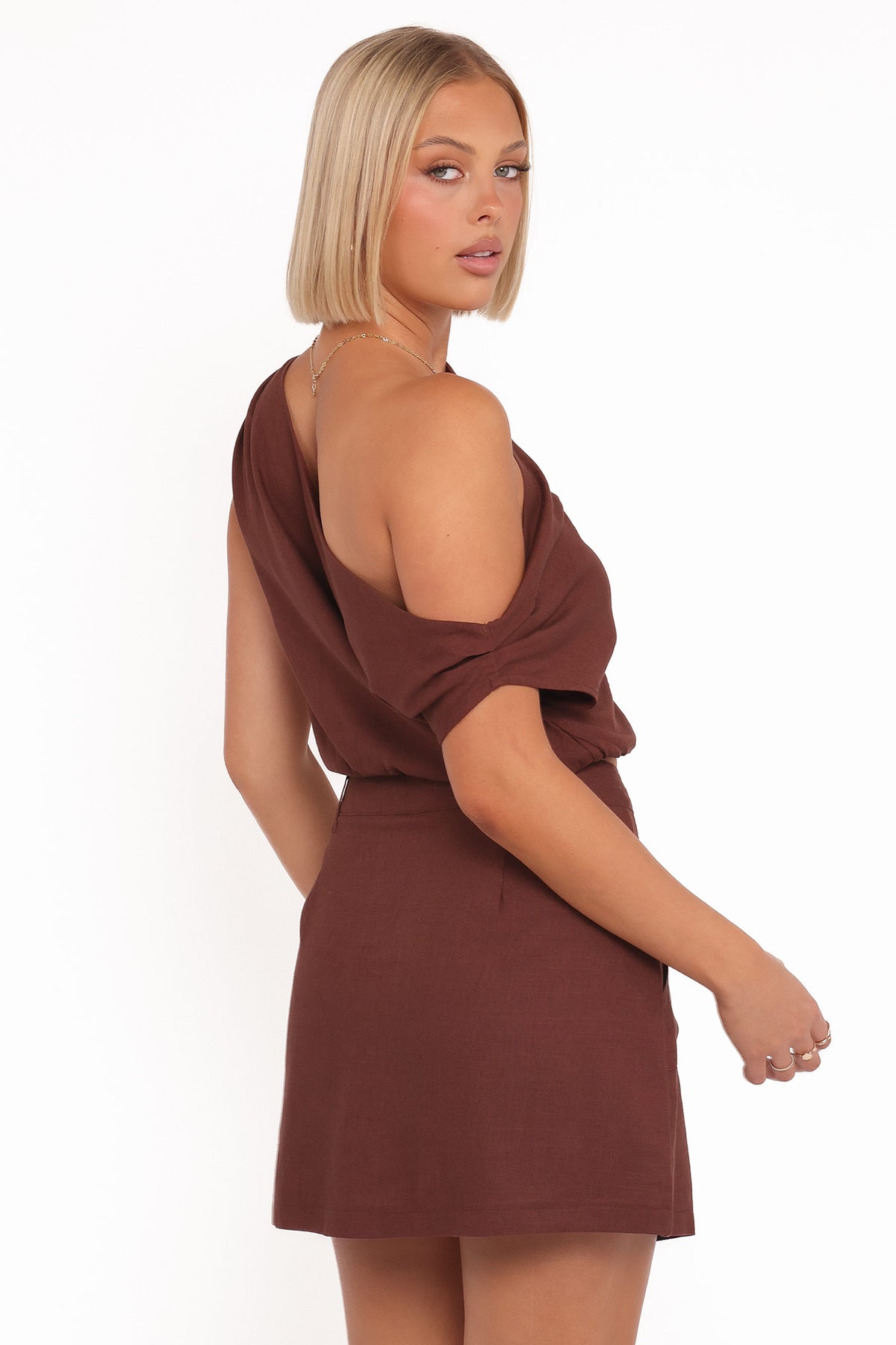 Shaw Mini Skort in Chocolate Brown – view 4 of 8