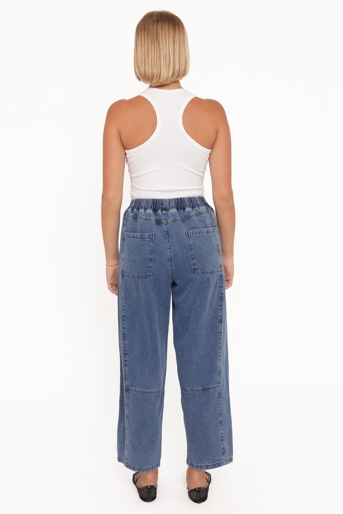 Sophie Cropped Barrel Jean in Medium Wash – view 6 of 8
