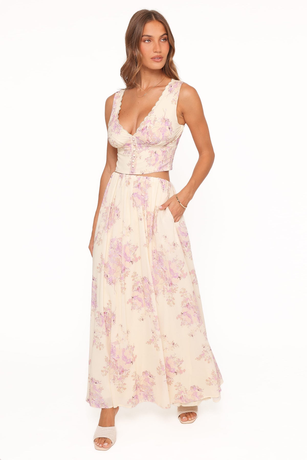 Tinsley Maxi Skirt in Lavender Floral – view 2 of 7