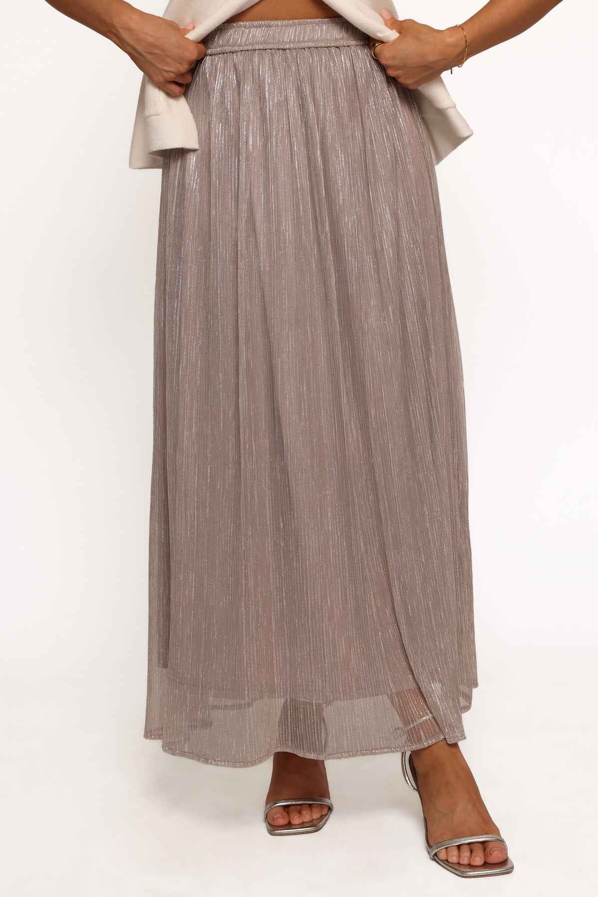 Tricia Maxi Skirt in Silver – view 4 of 9