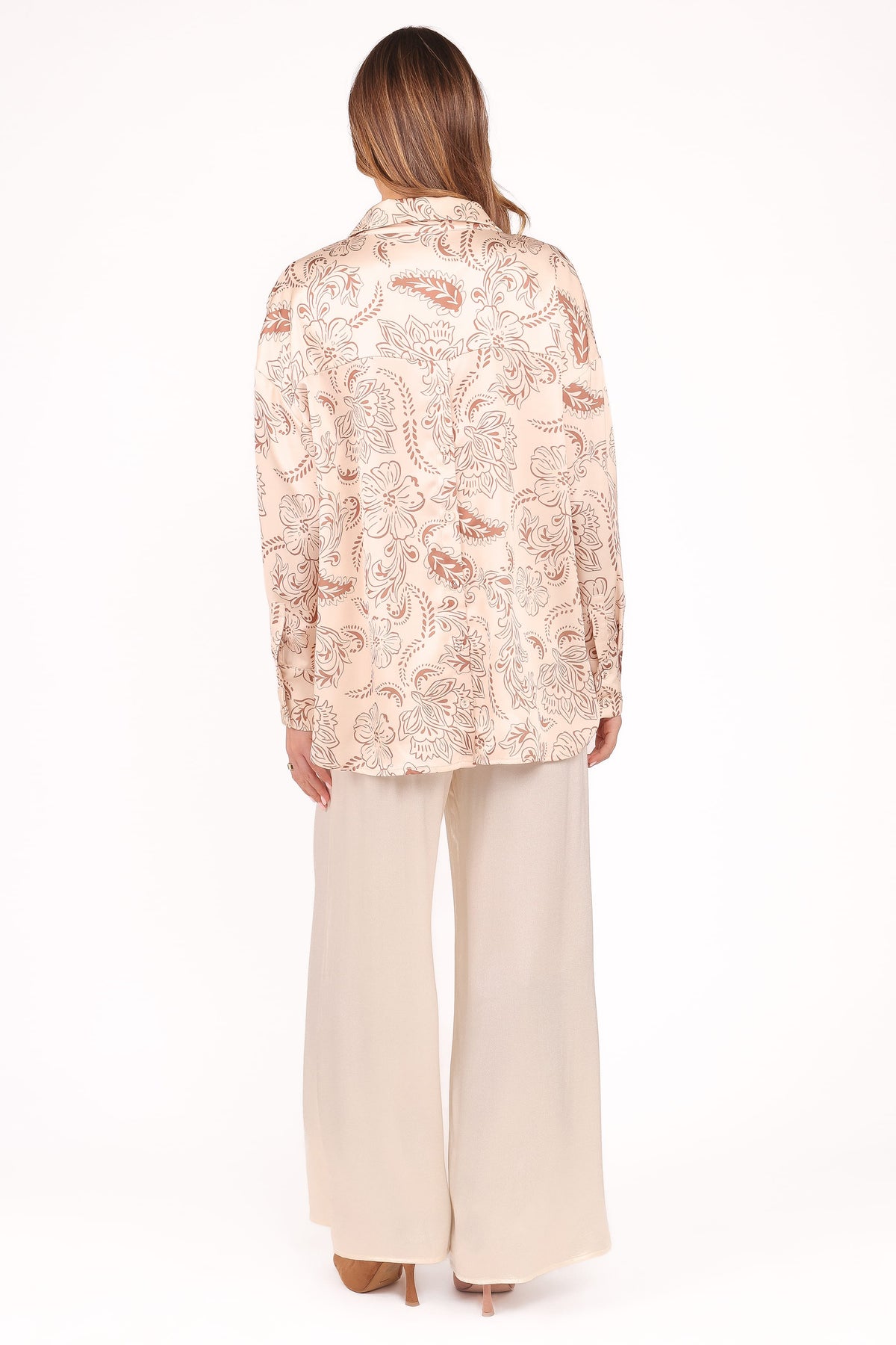 Valia Wide Leg Pant in Cream – view 5 of 6