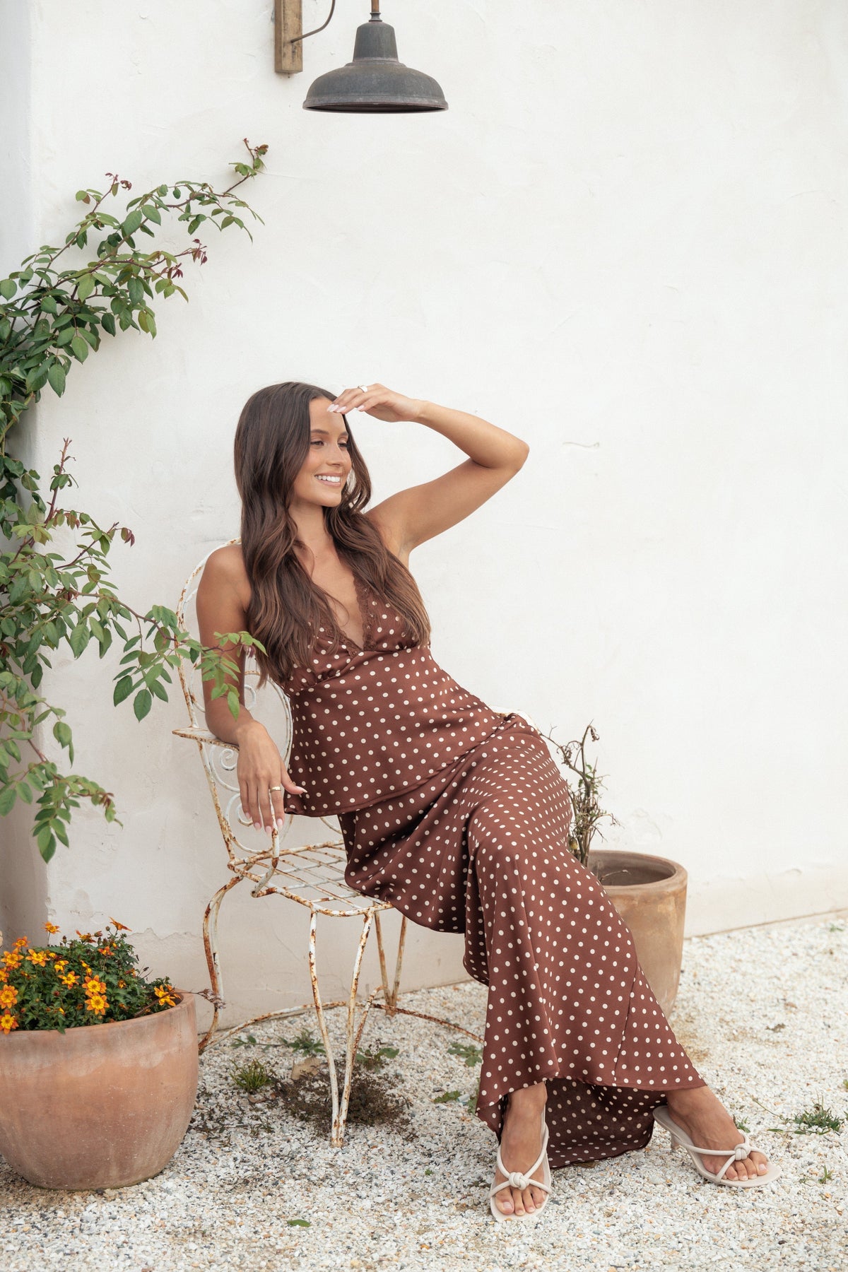 Velman Skirt in Brown Polka Dot – view 1 of 9