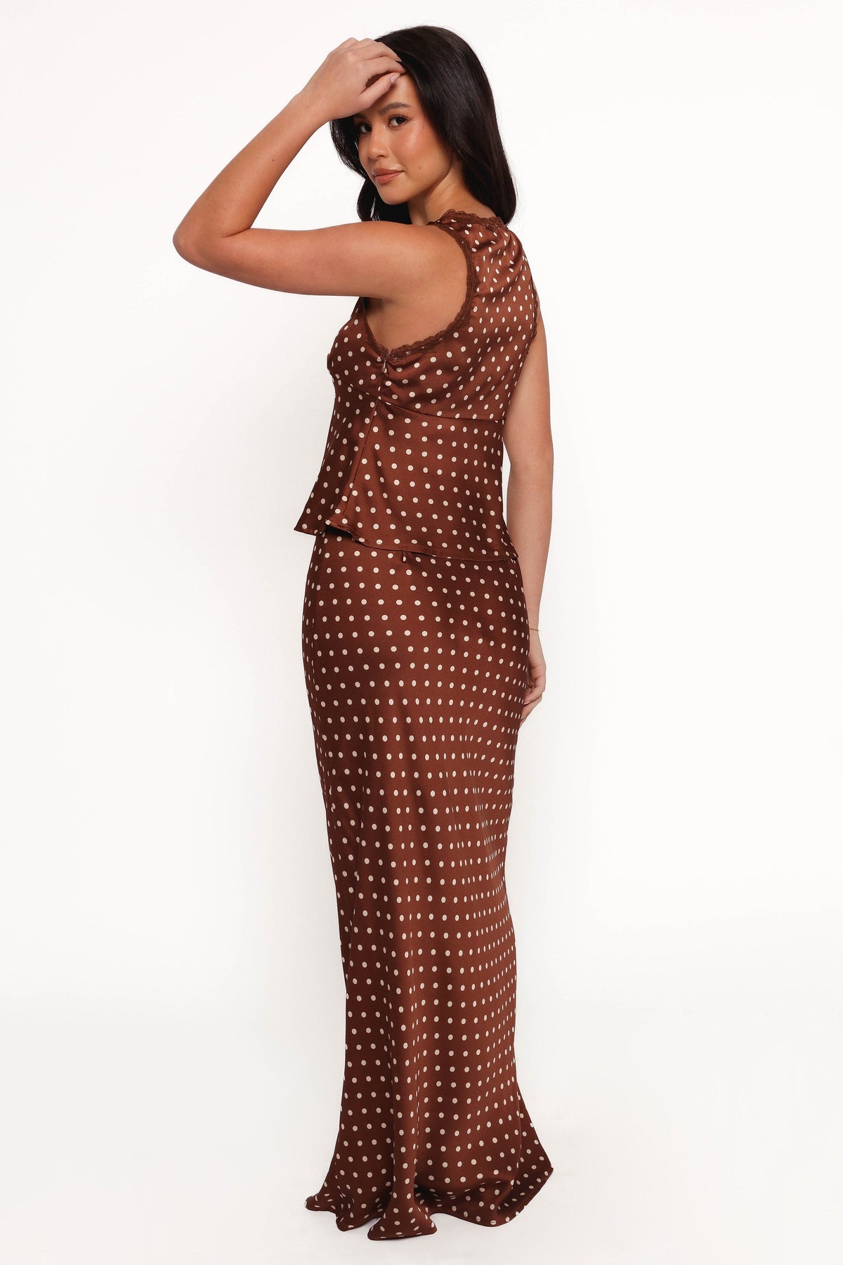Velman Skirt in Brown Polka Dot – view 6 of 9